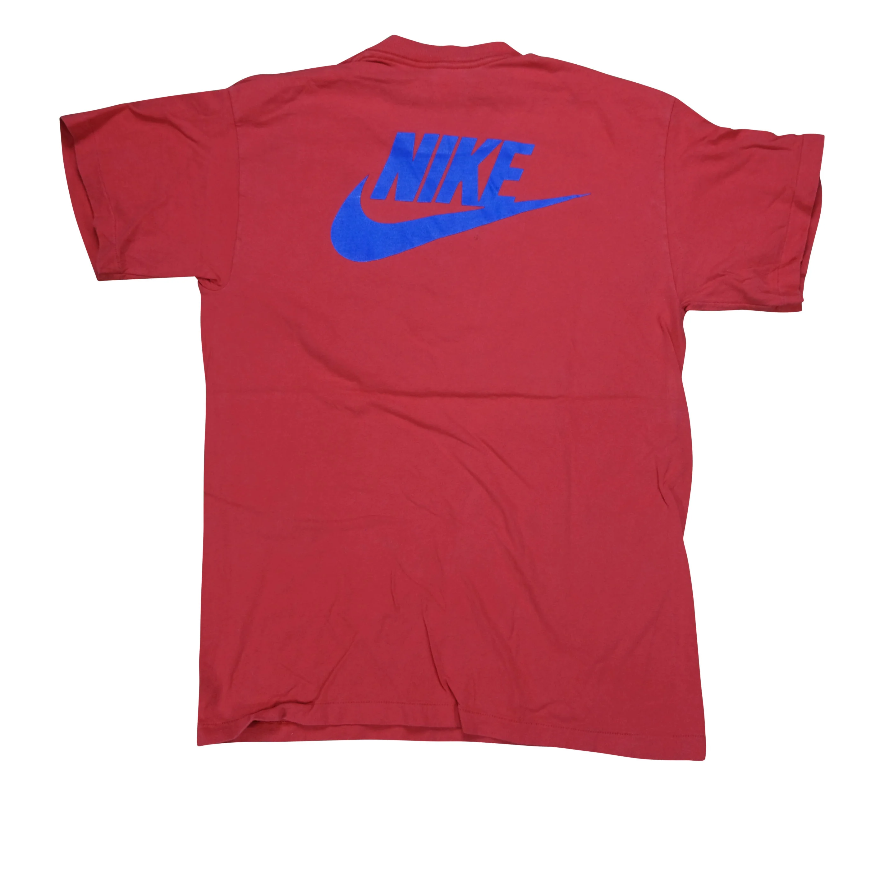 Vintage NIKE Capital Challenge Run Spell Out Swoosh T Shirt 80s 90s Red M - Image 2