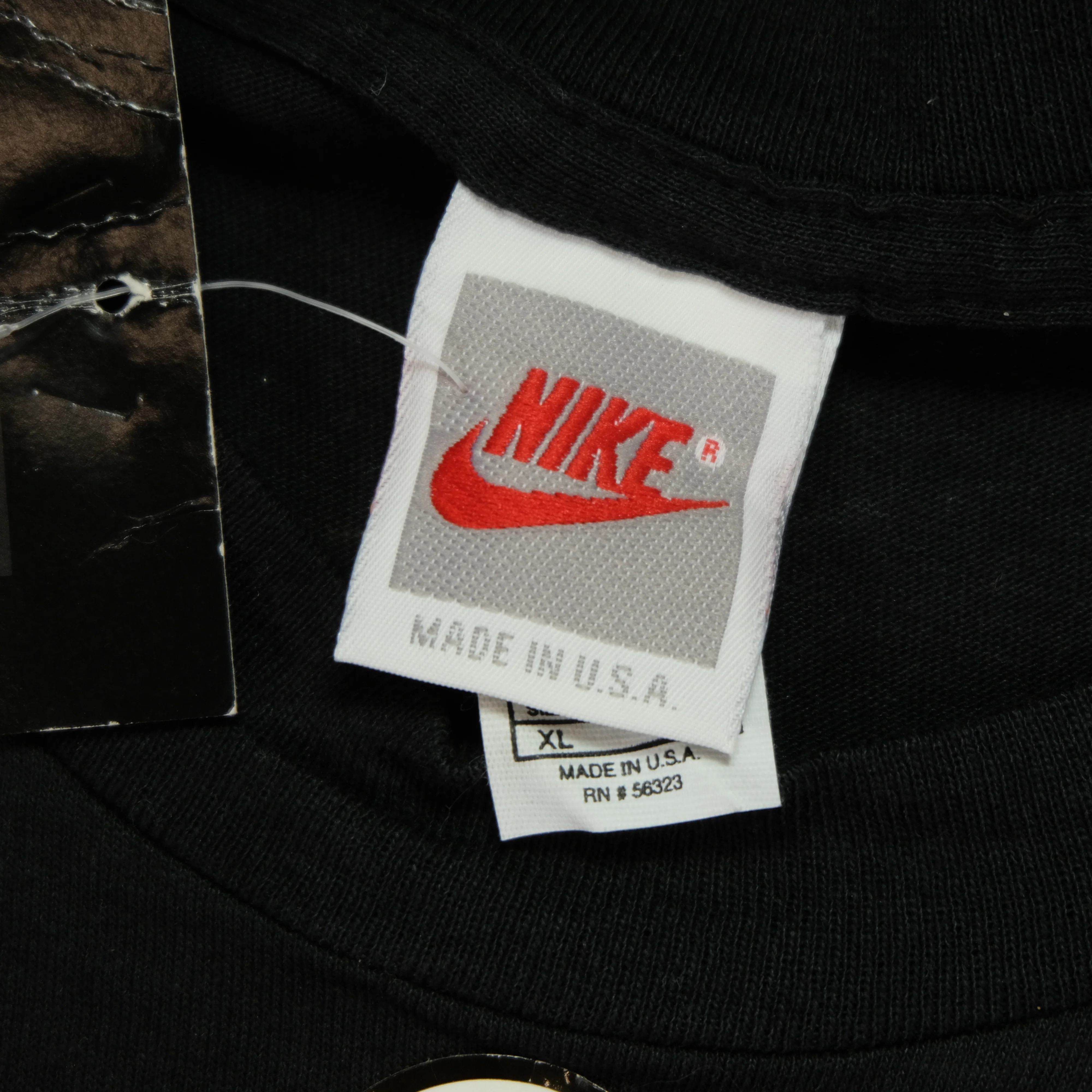 Vintage NIKE Charles Barkley Spell Out Swoosh T Shirt 90s Black NWT XL - Image 5