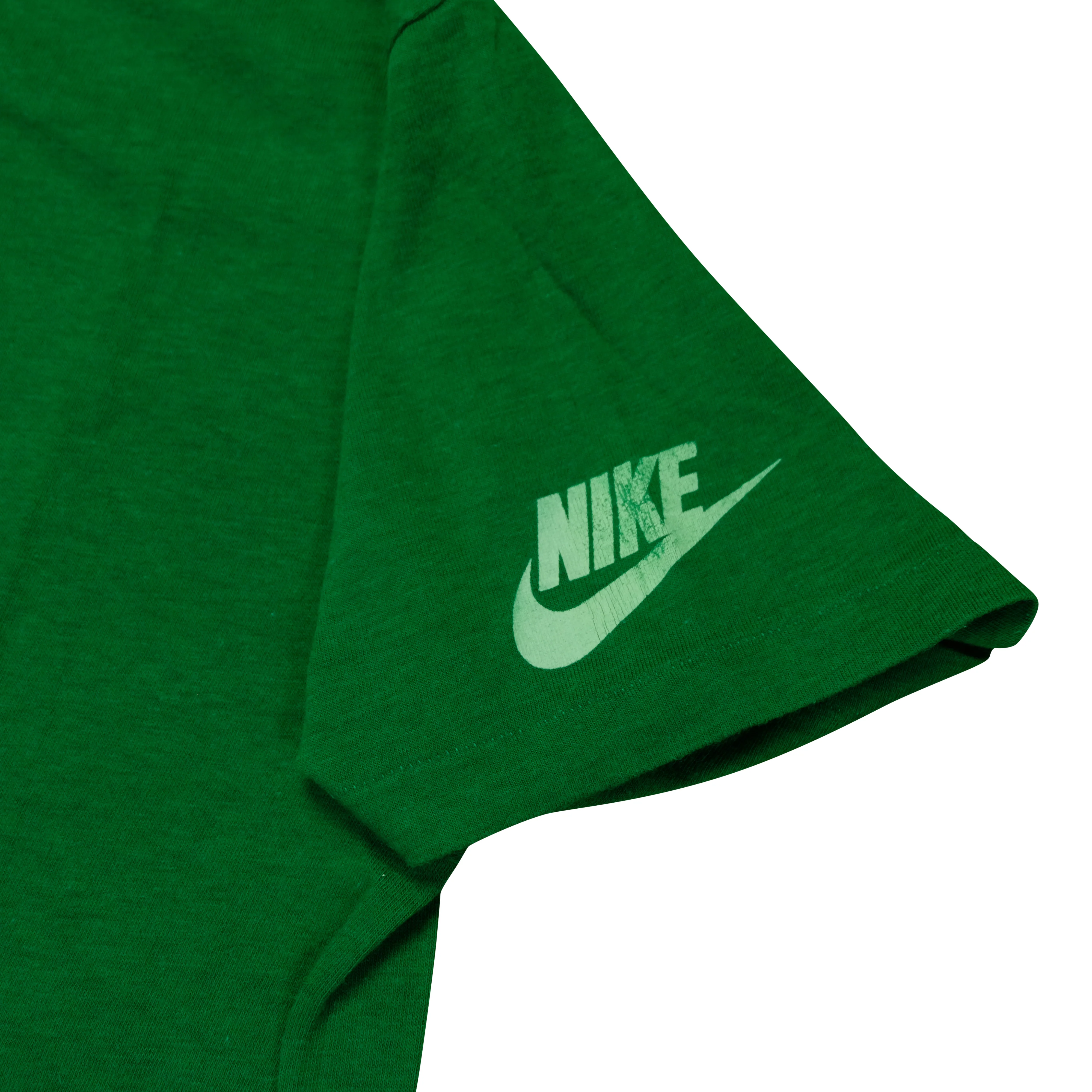 Vintage NIKE Great Columbia Crossing Memorial Hospital Spell Out Swoosh T Shirt 80s Green M - Image 6