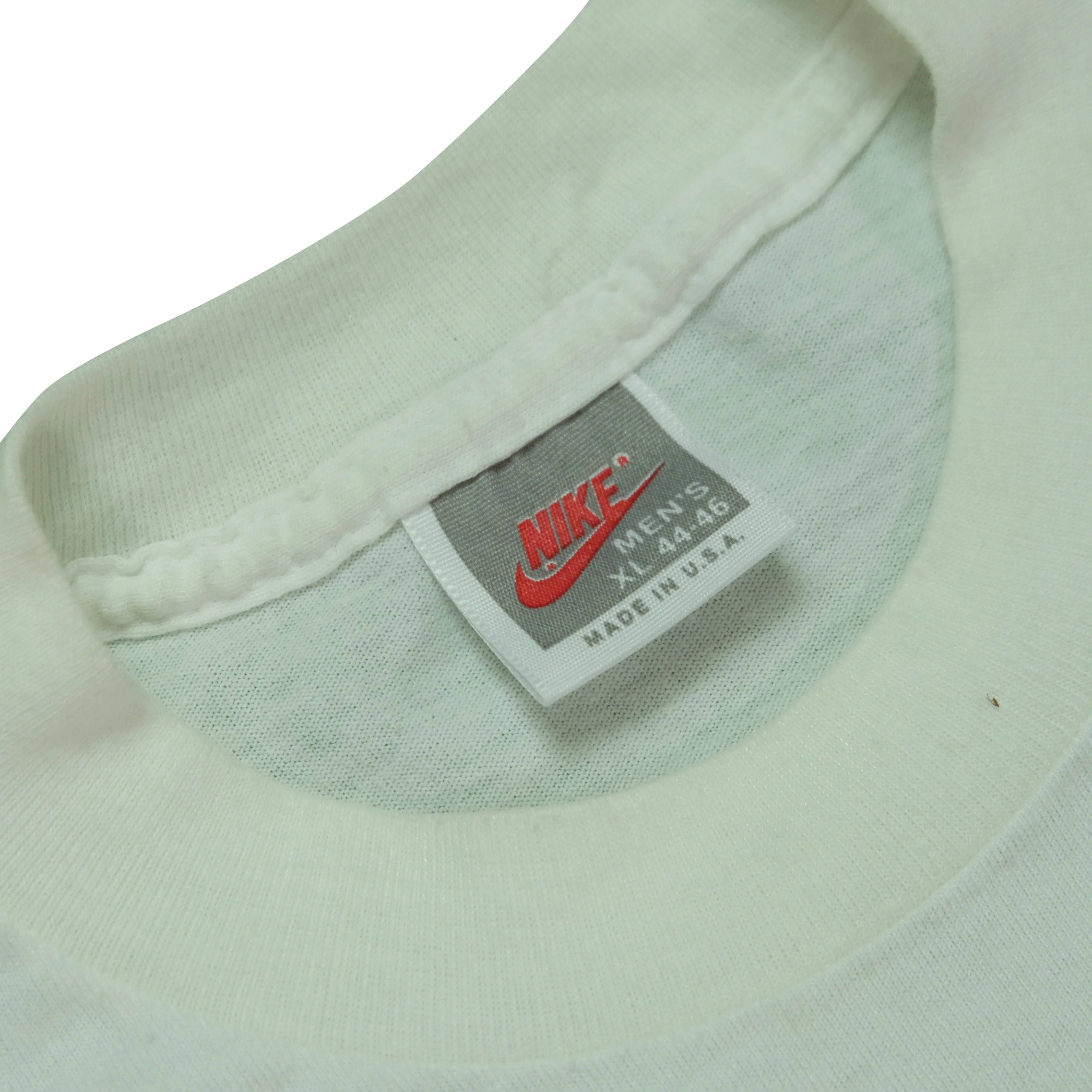 Vintage NIKE Halloween Slash & Bash 1989 Spell Out Swoosh T Shirt 80s White XL - Image 4