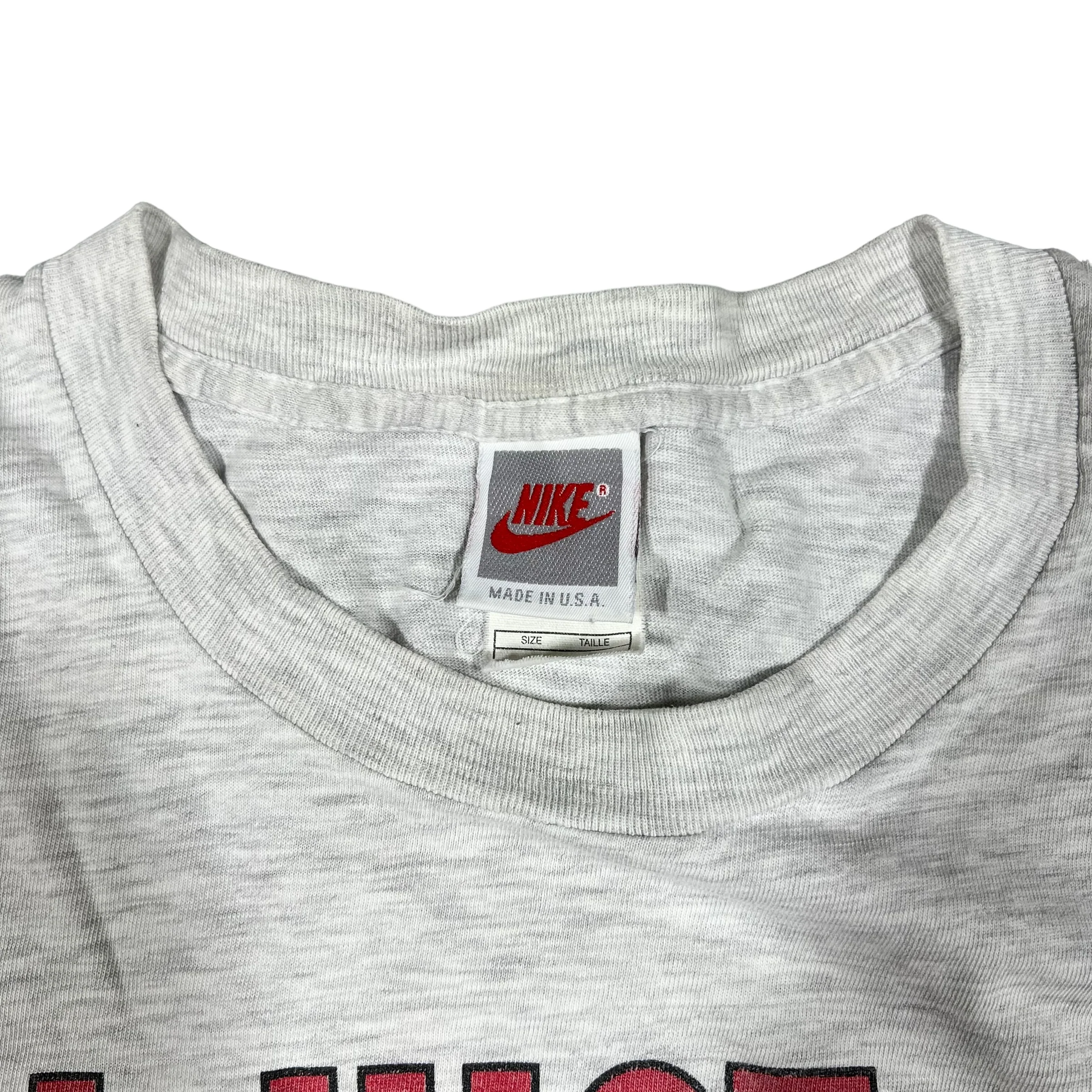 Vintage NIKE Just Do It Porky Pig Looney Tunes 1993 T Shirt 90s Gray L - Image 2