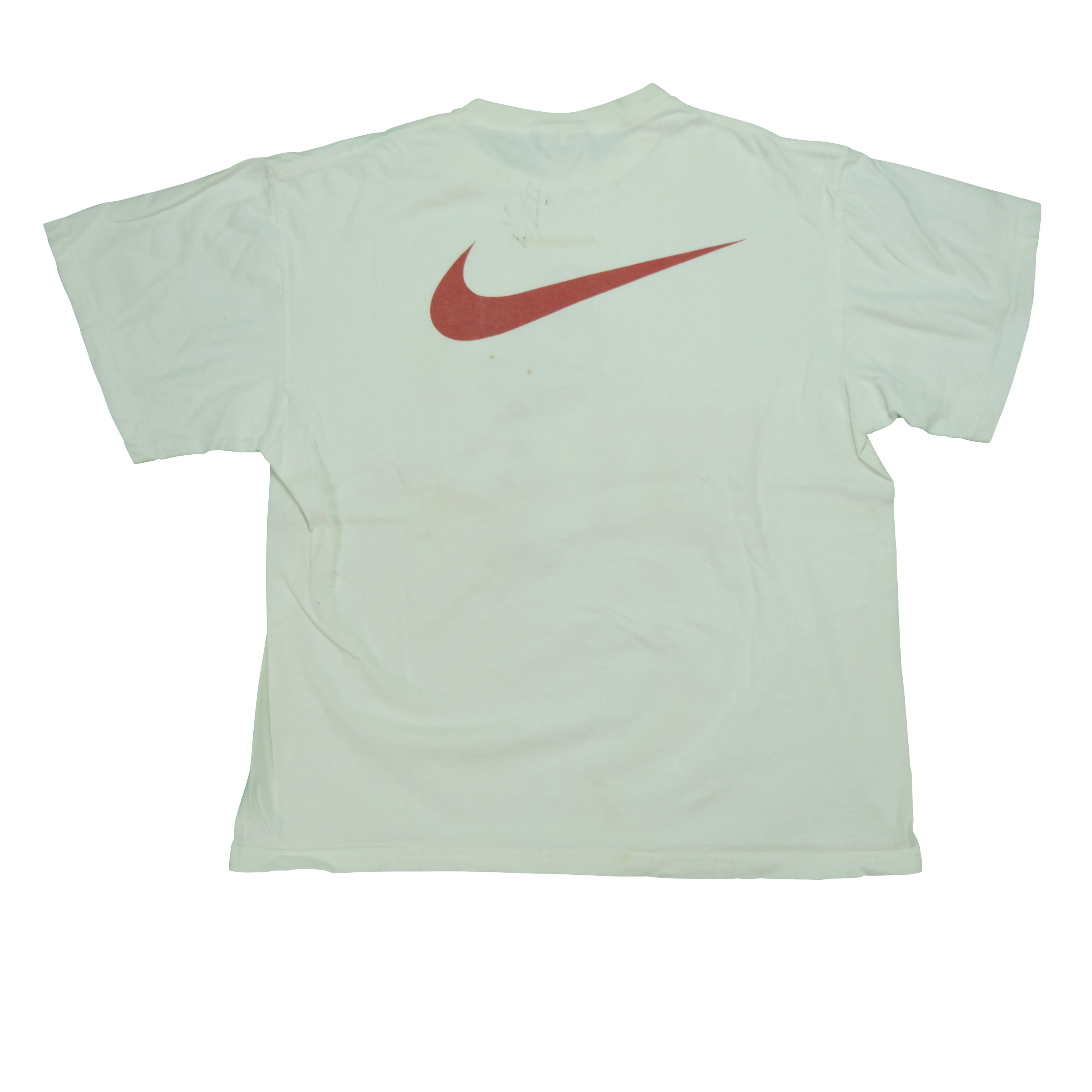 Vintage NIKE Rod Strickland Portland Trailblazers Rod's Squad Swoosh T Shirt 90s White M - Image 2