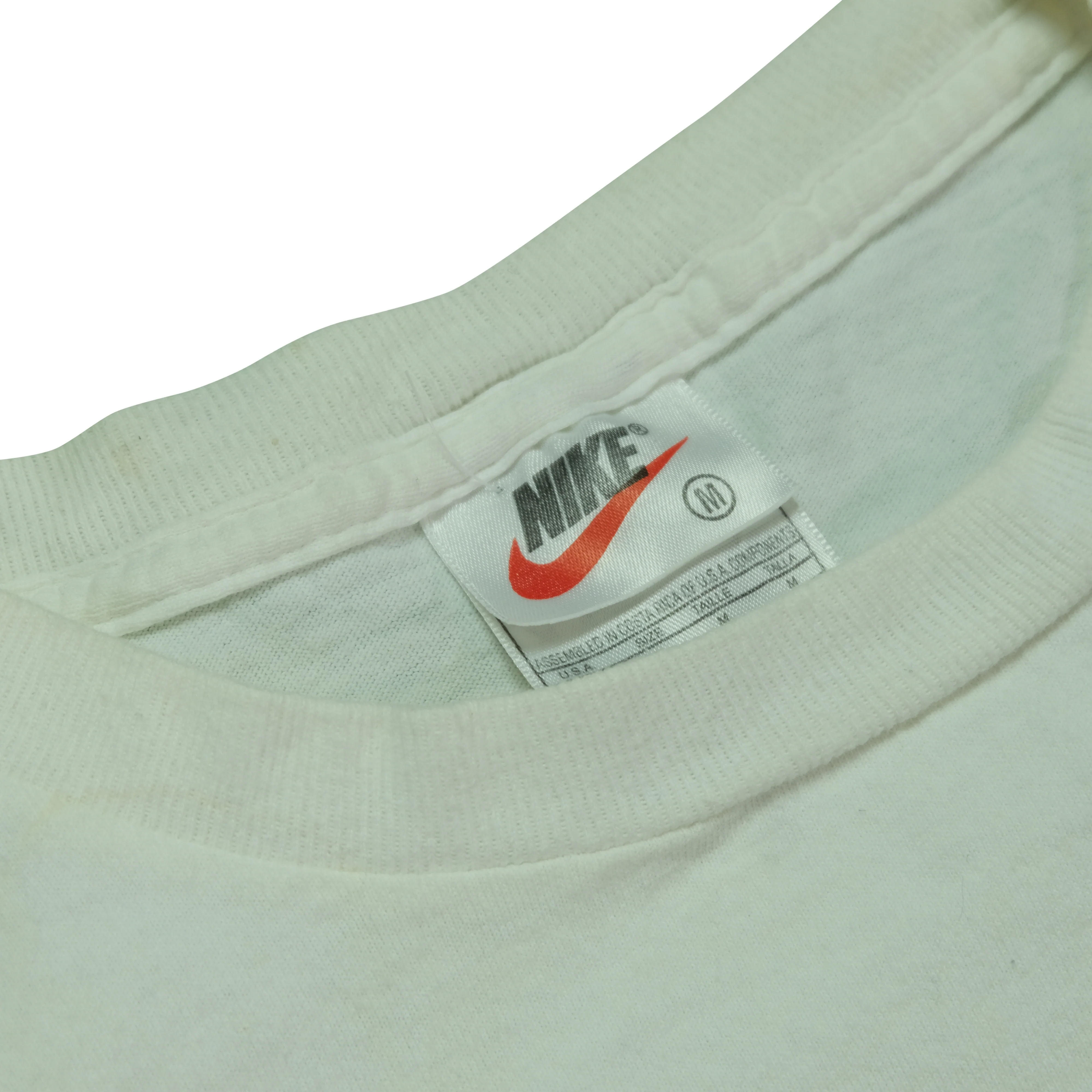 Vintage NIKE Rod Strickland Portland Trailblazers Rod's Squad Swoosh T Shirt 90s White M - Image 4