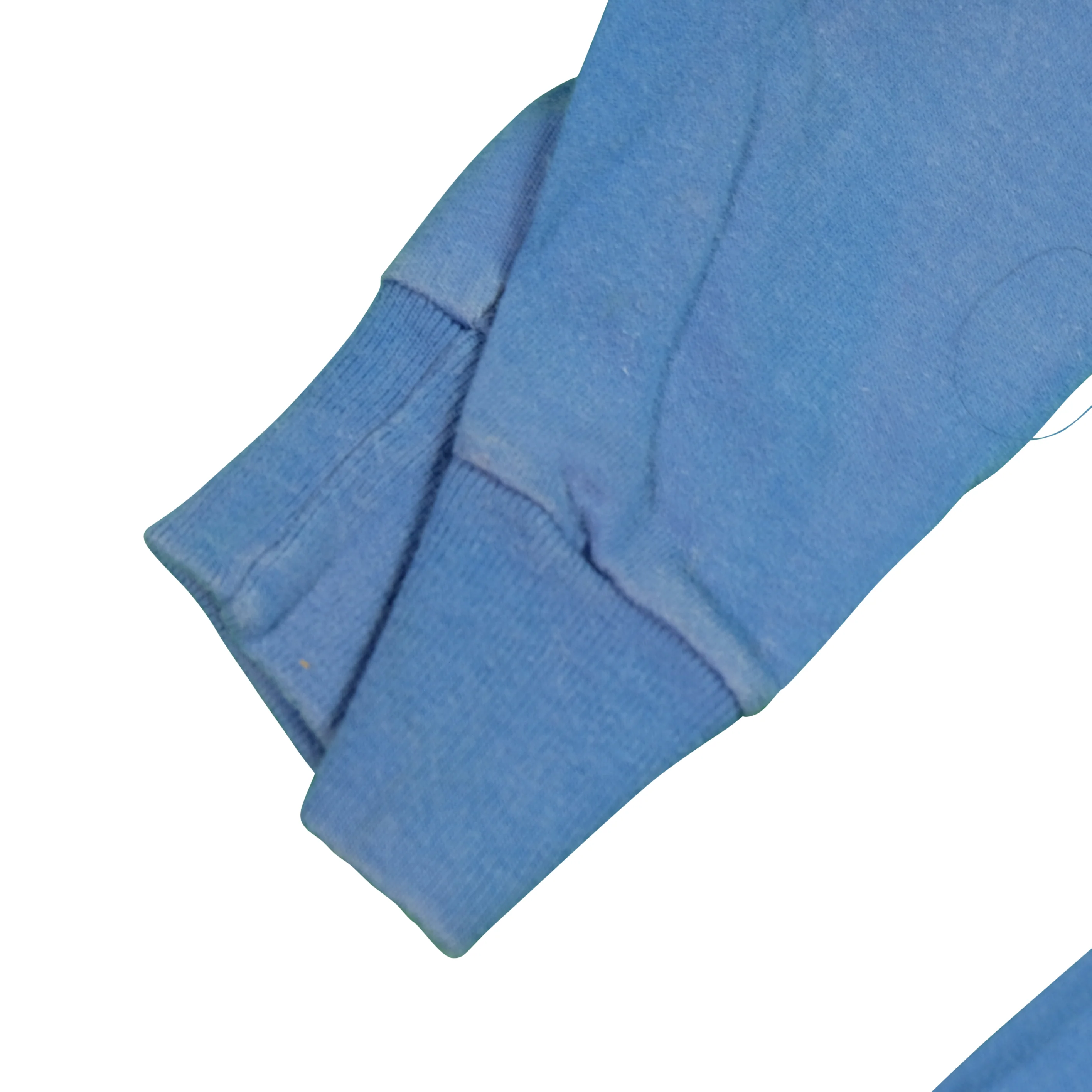 Vintage NIKE Spell Out Swoosh Long Sleeve T Shirt 80s Blue L - Image 8