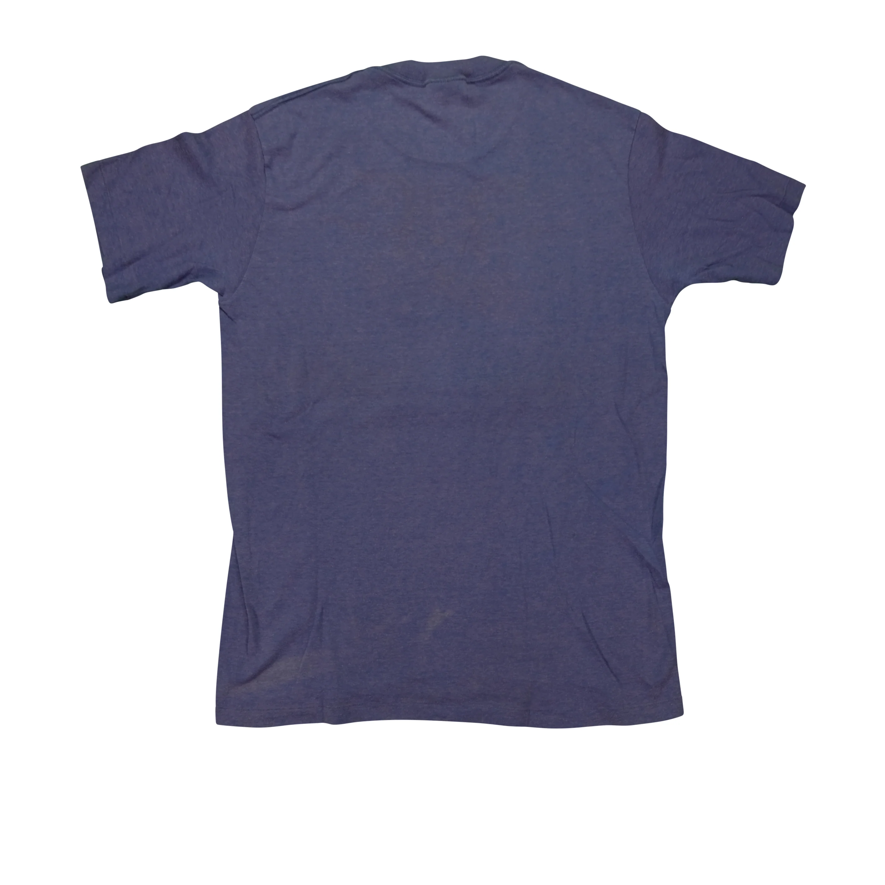 Vintage NIKE Spell Out Swoosh T Shirt 80s Navy Blue XL - Image 2