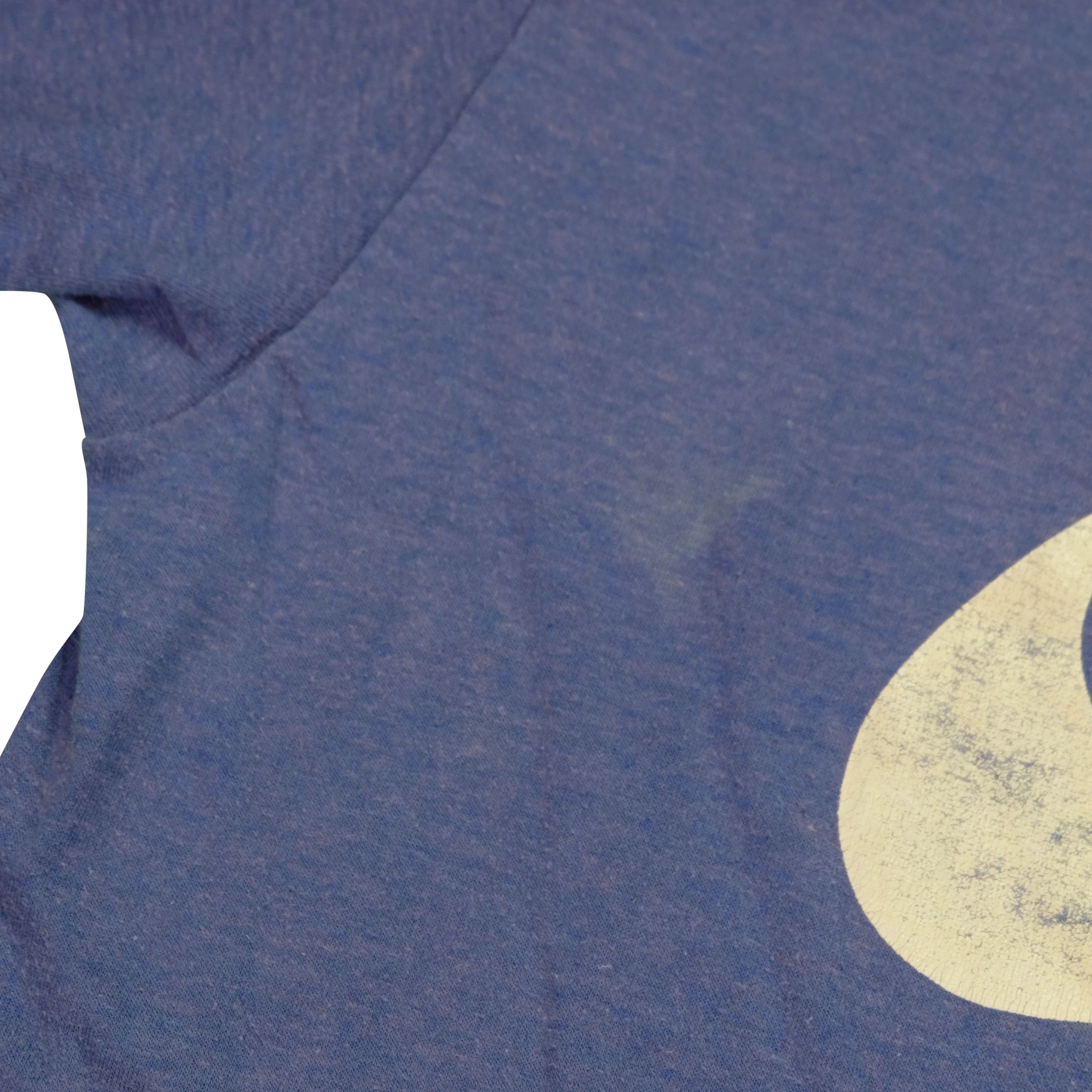 Vintage NIKE Spell Out Swoosh T Shirt 80s Navy Blue XL - Image 5