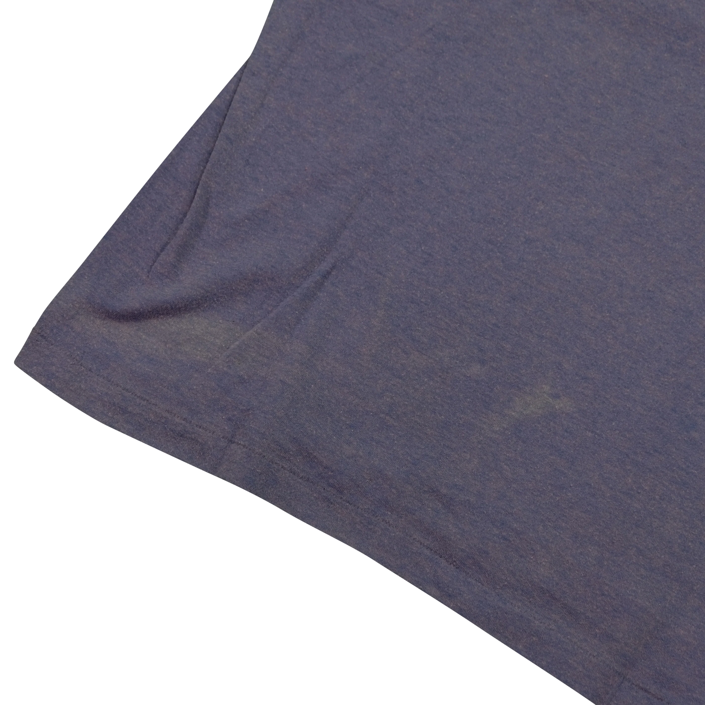Vintage NIKE Spell Out Swoosh T Shirt 80s Navy Blue XL - Image 7