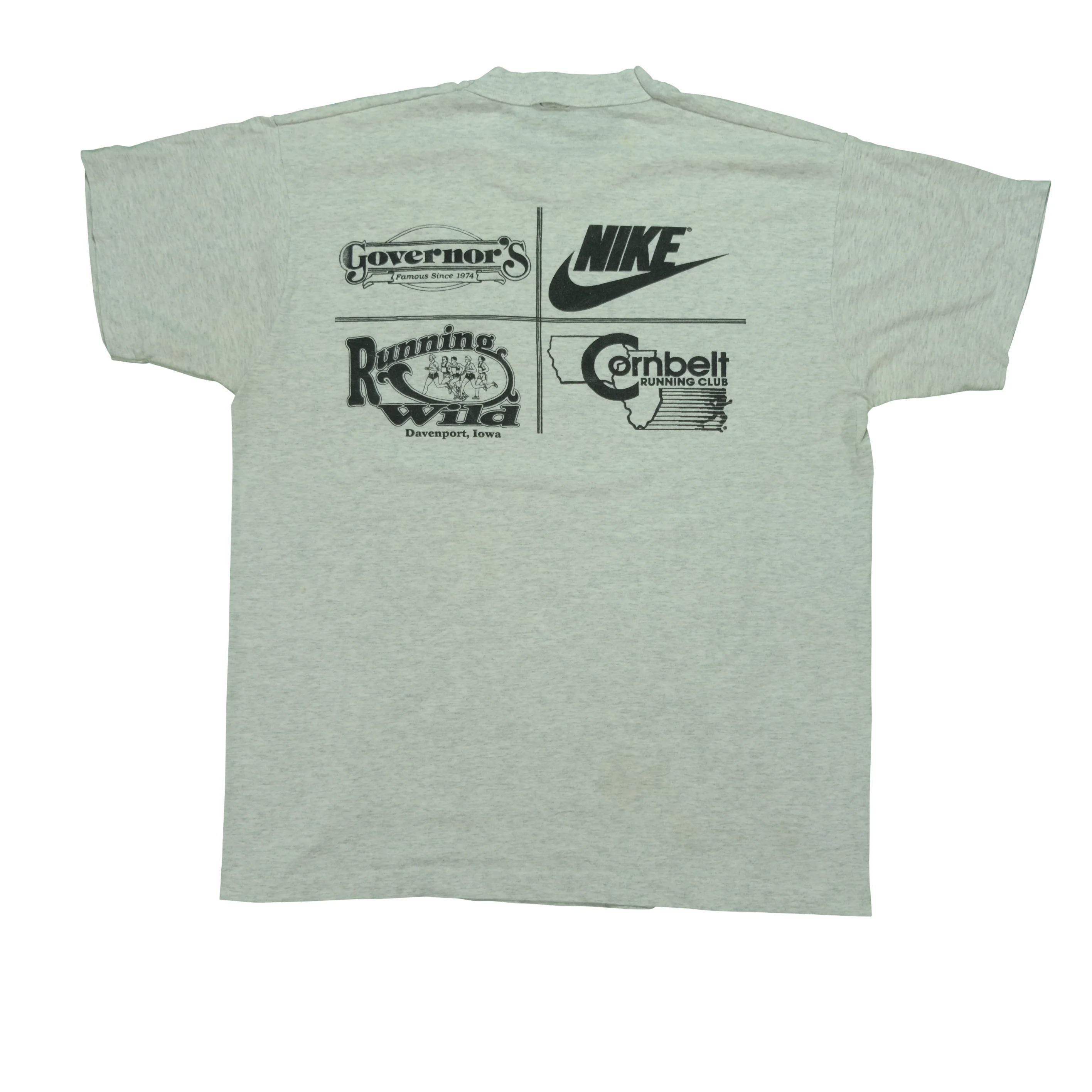 Vintage NIKE Talk Dirty To Me Jim Spell Out Swoosh T Shirt 90s Gray - Image 2