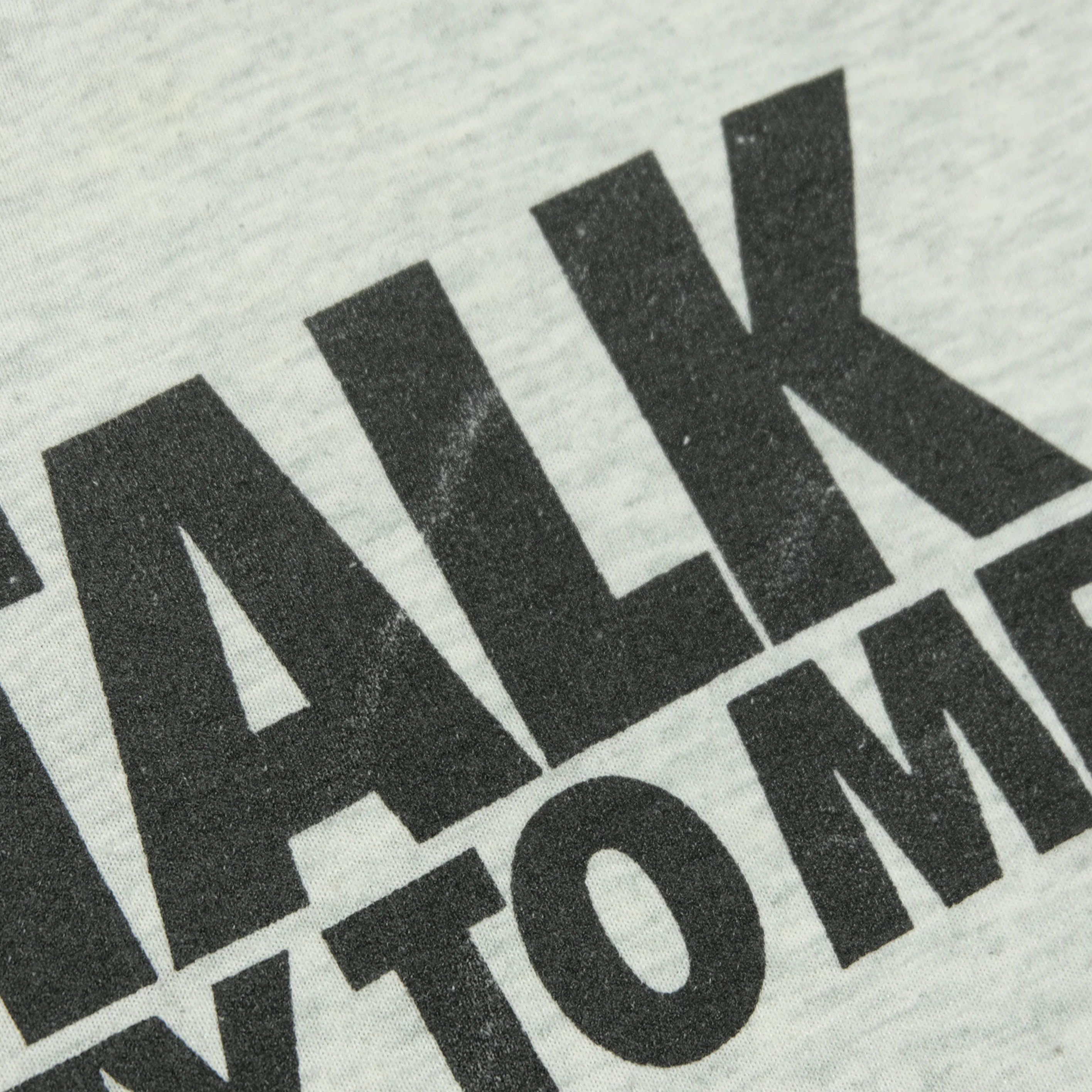 Vintage NIKE Talk Dirty To Me Jim Spell Out Swoosh T Shirt 90s Gray - Image 4