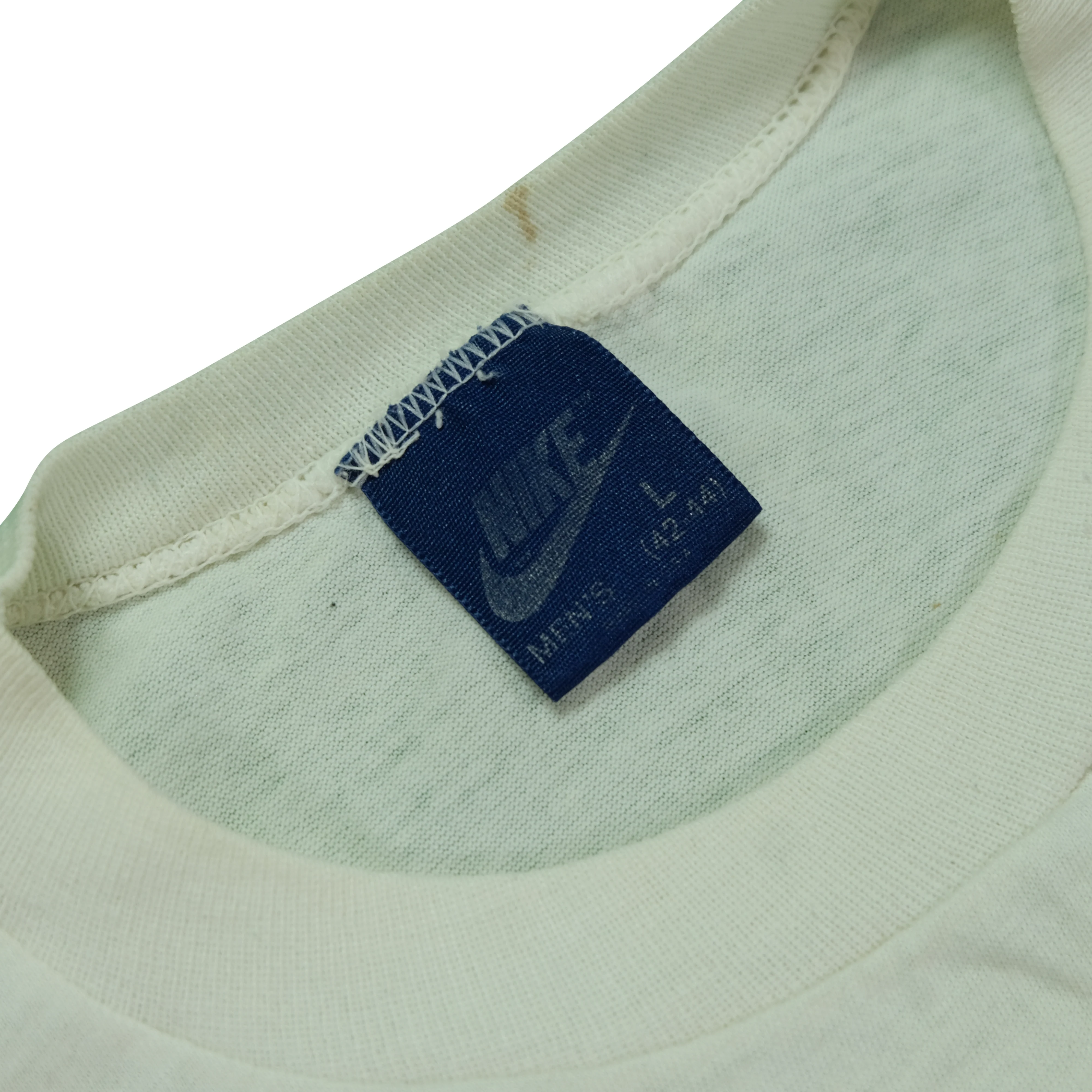 Vintage NIKE Terra Trainer Shoe Promo Swoosh T Shirt 80s White L - Image 4