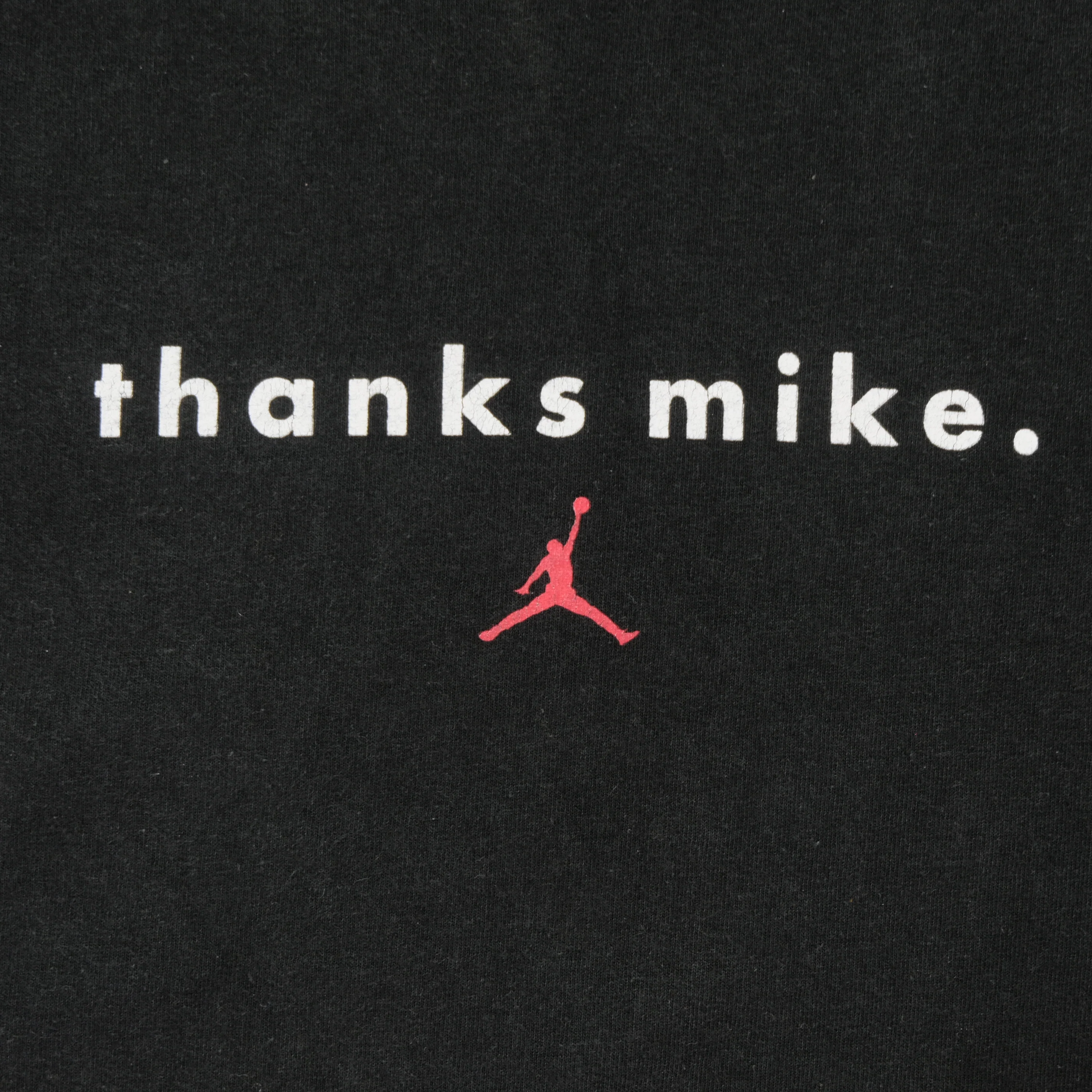 Vintage NIKE Thanks Mike For Inspiring Us Michael Jordan Retirement T Shirt 2000s Black 2XL - Image 3