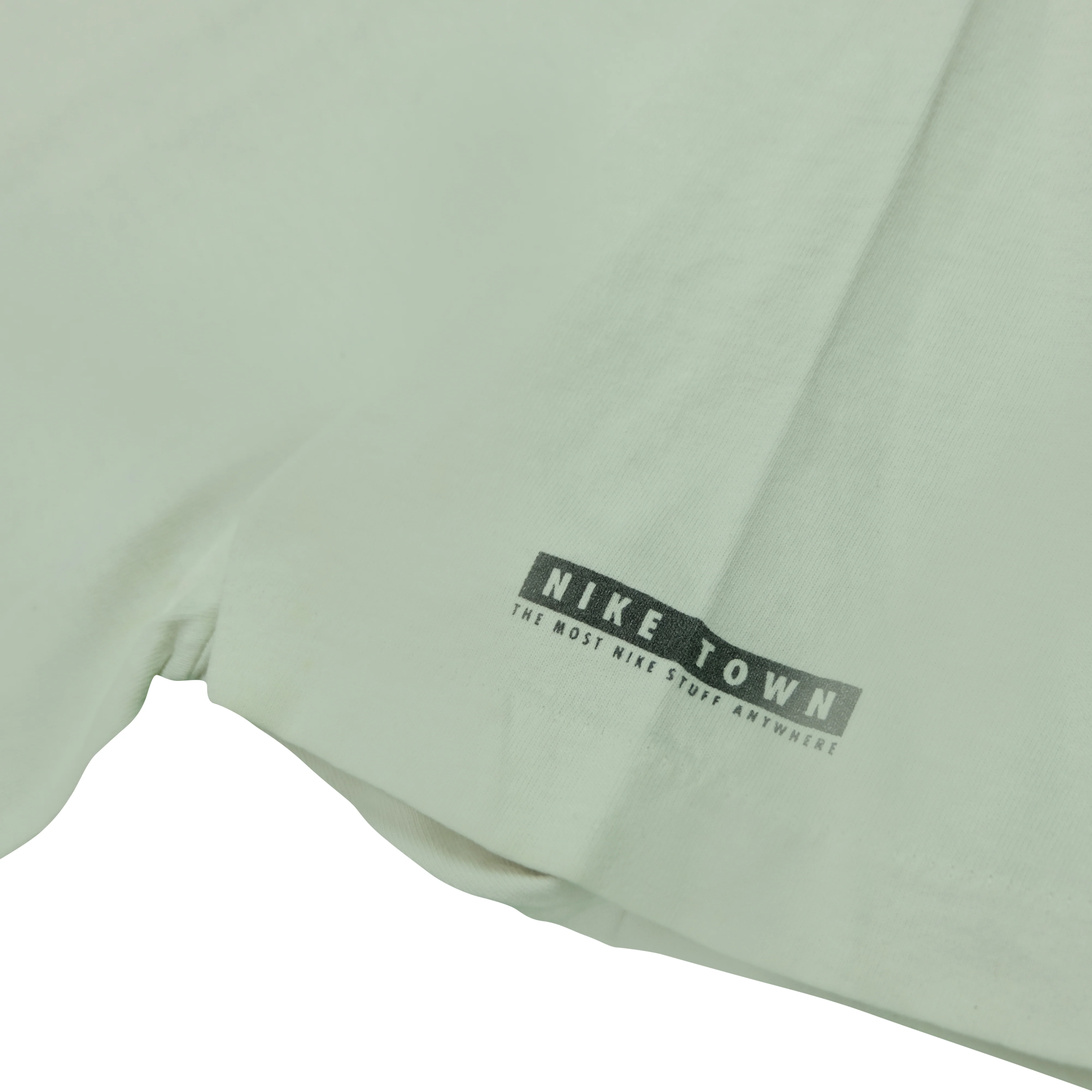 Vintage NIKE Town My Shoes Have Unlimited Mileage Reuse-A-Shoe Program Spell Out Swoosh T Shirt 80s 90s White XL - Image 10
