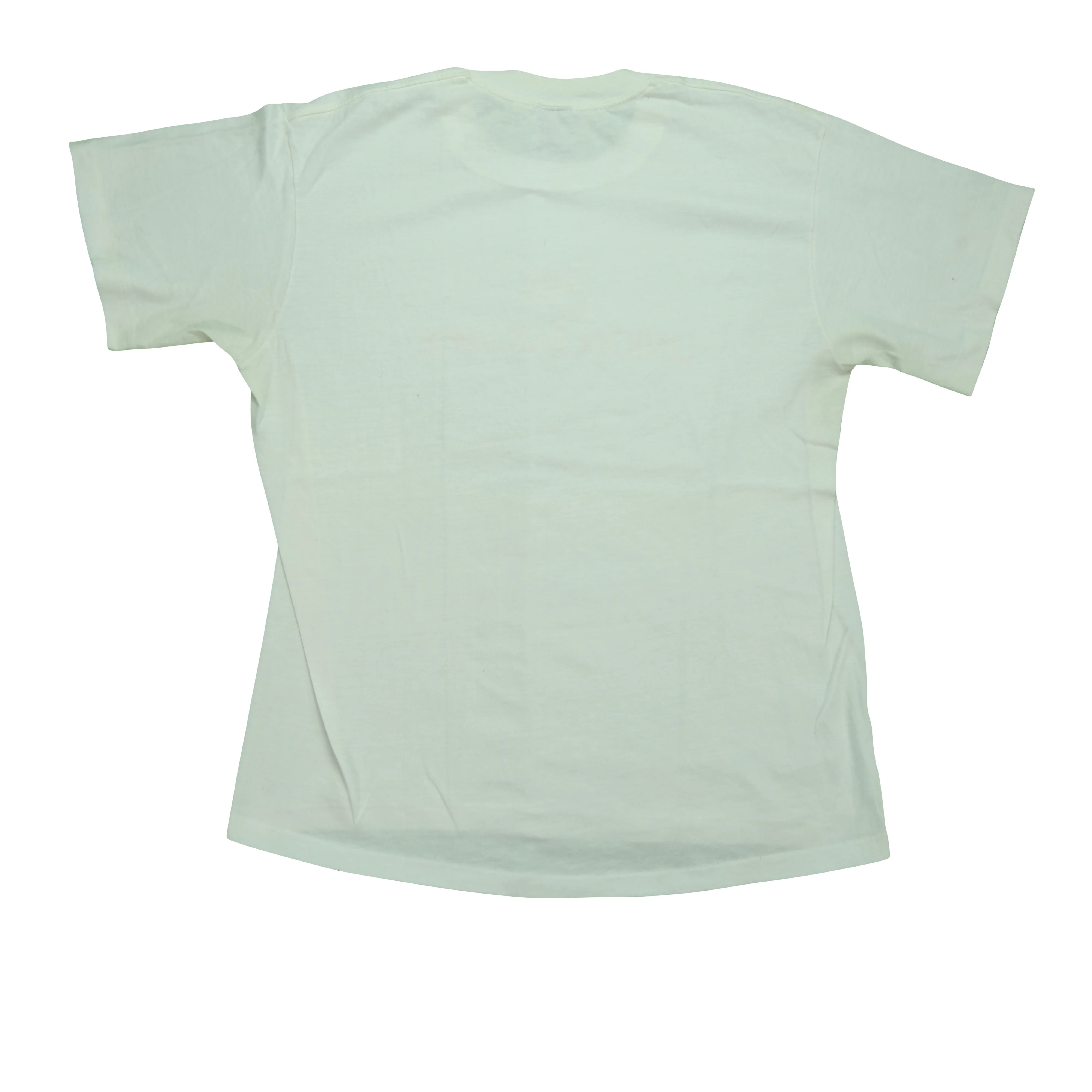 Vintage NIKE Union Square Spell Out Swoosh T Shirt 80s White XL - Image 2