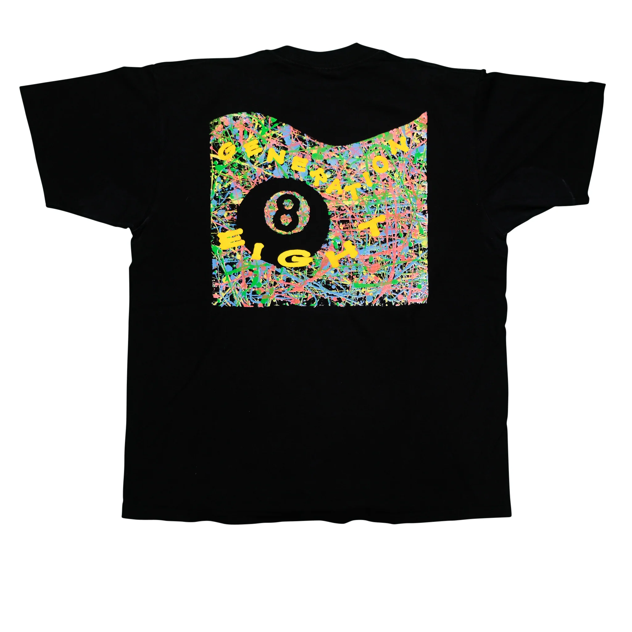 Vintage ONEITA Generation Eight 8 Ball 1992 T Shirt 90s Black XL
