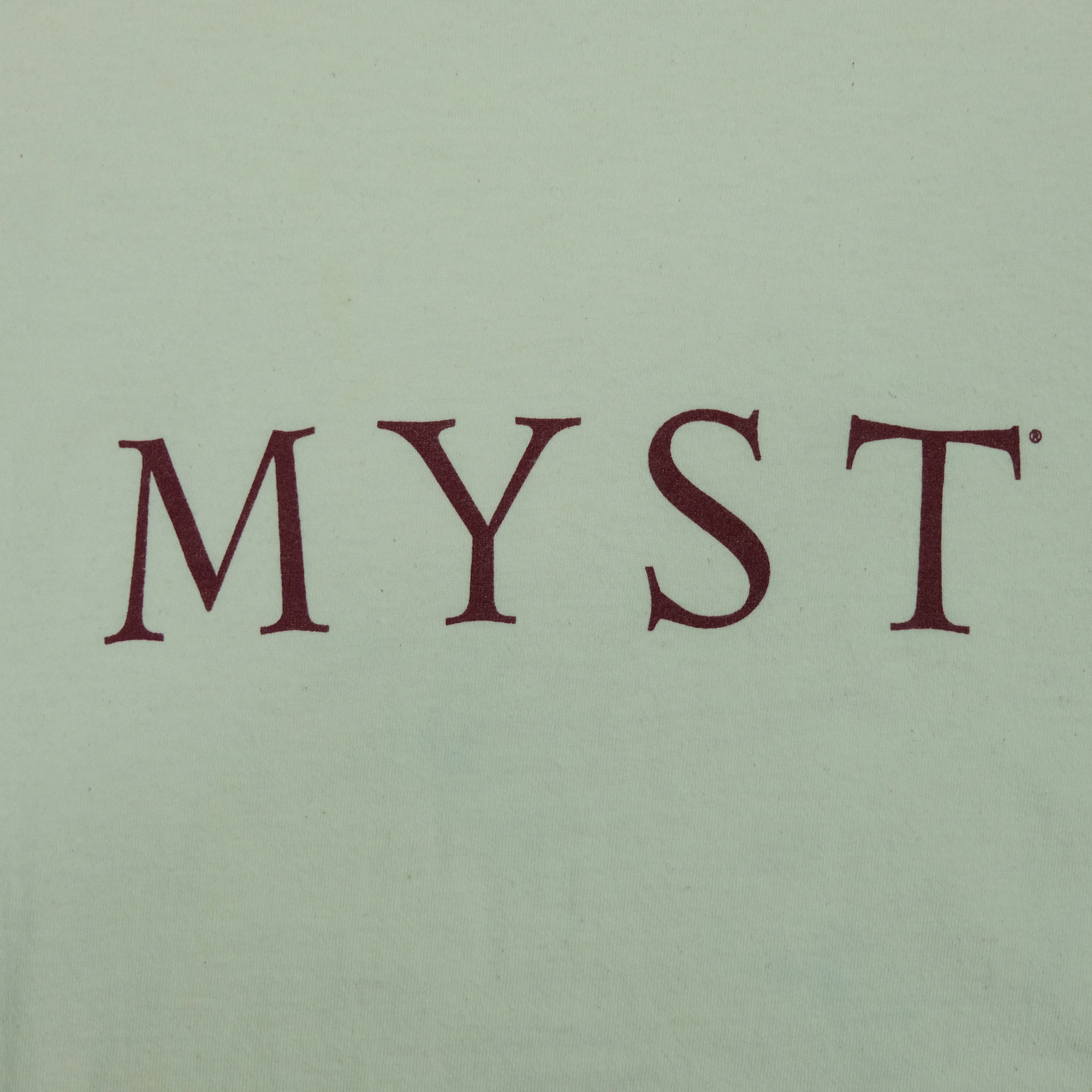 Vintage ONEITA Myst Video Game Promo T Shirt 90s White XL - Image 3