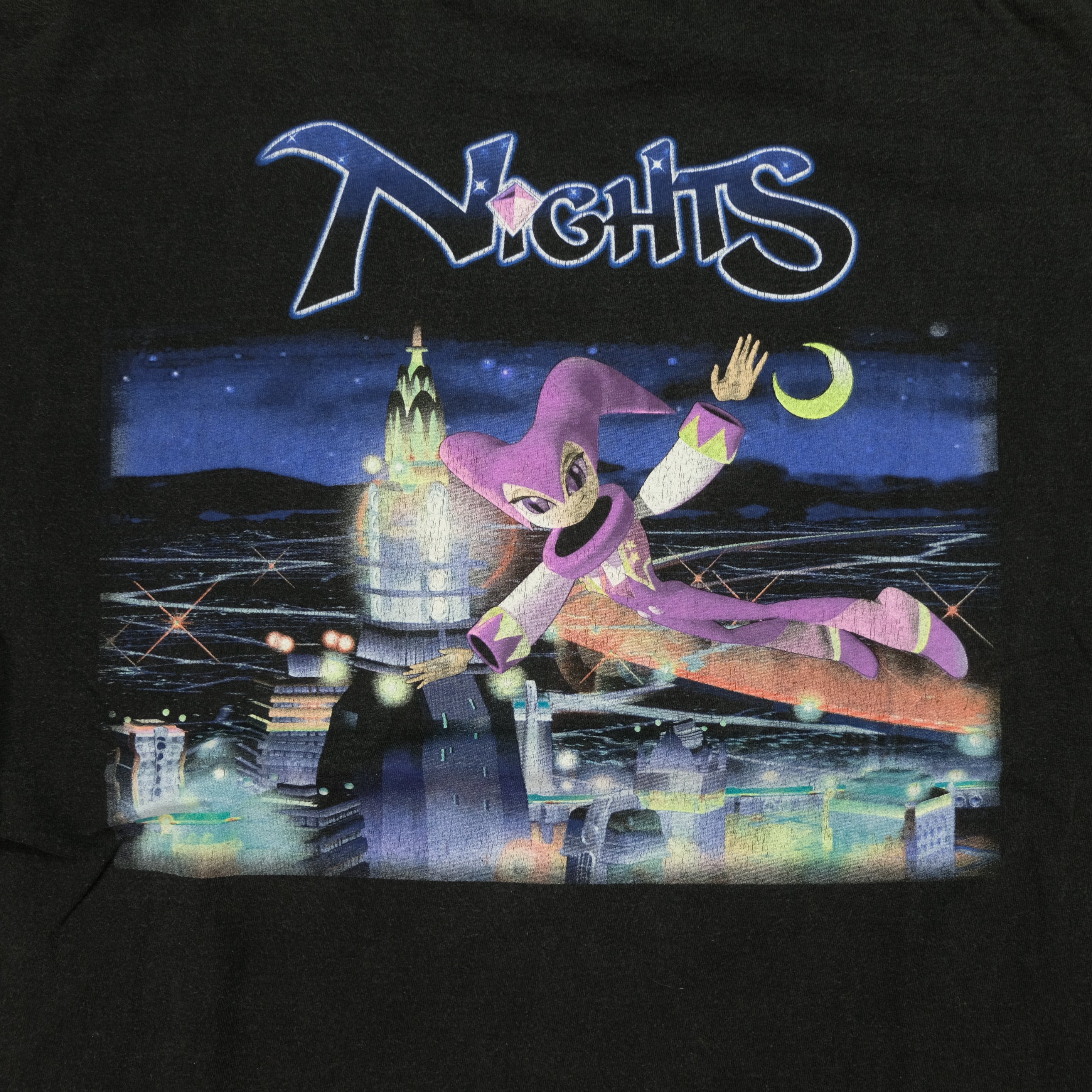 Vintage ONEITA Nights Into Dreams Sega Saturn 1996 Video Game Promo T Shirt 90s Black XL - Image 7