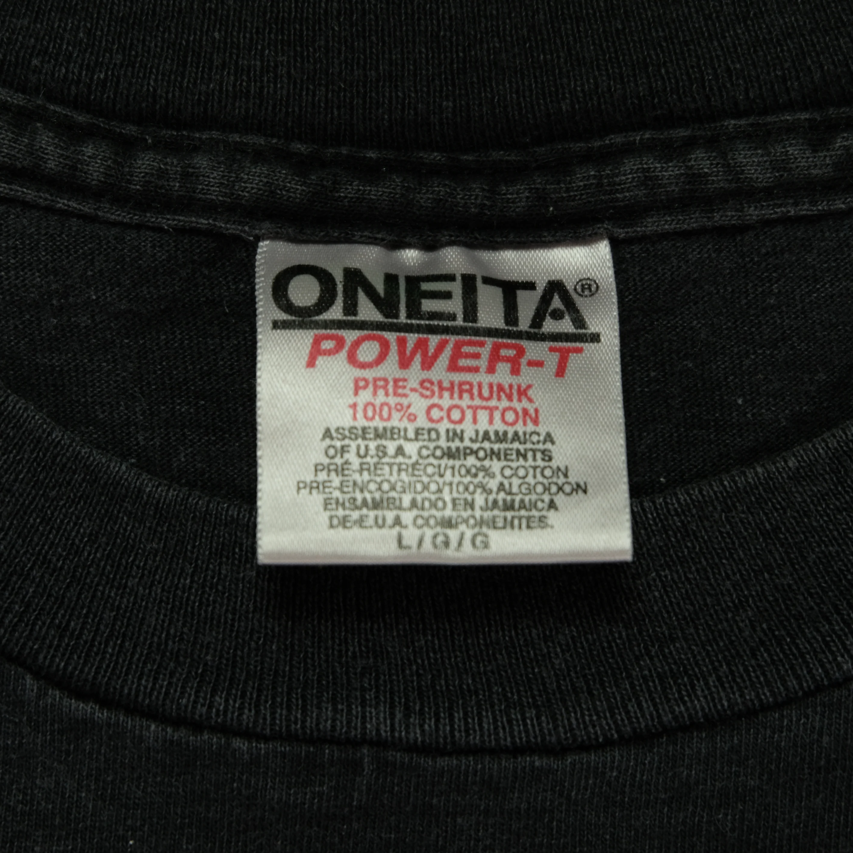 Vintage ONEITA The Artwork of John Lennon T Shirt 90s Black L - Image 4