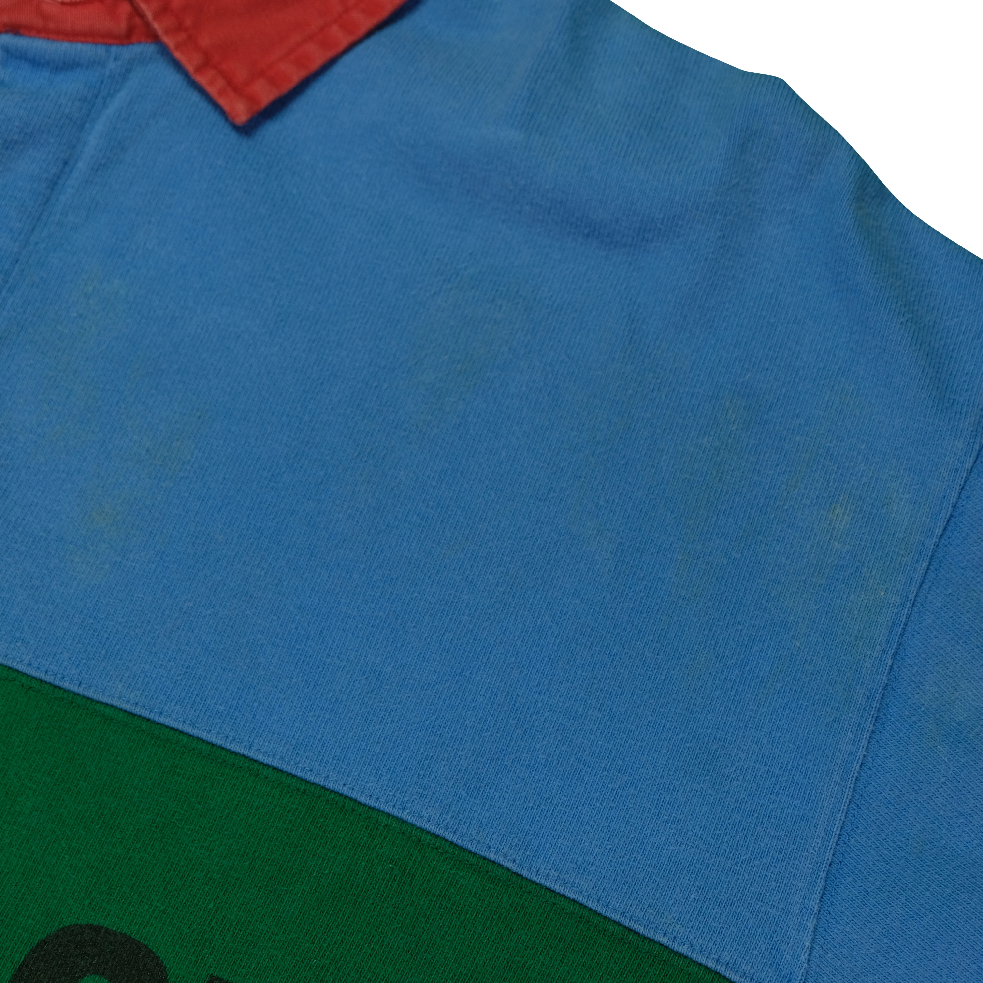Vintage POLO RALPH LAUREN RLPC-67 Spell Out P-93 1993 Striped Polo Shirt Stadium 90s Blue Green Red XL - Image 5