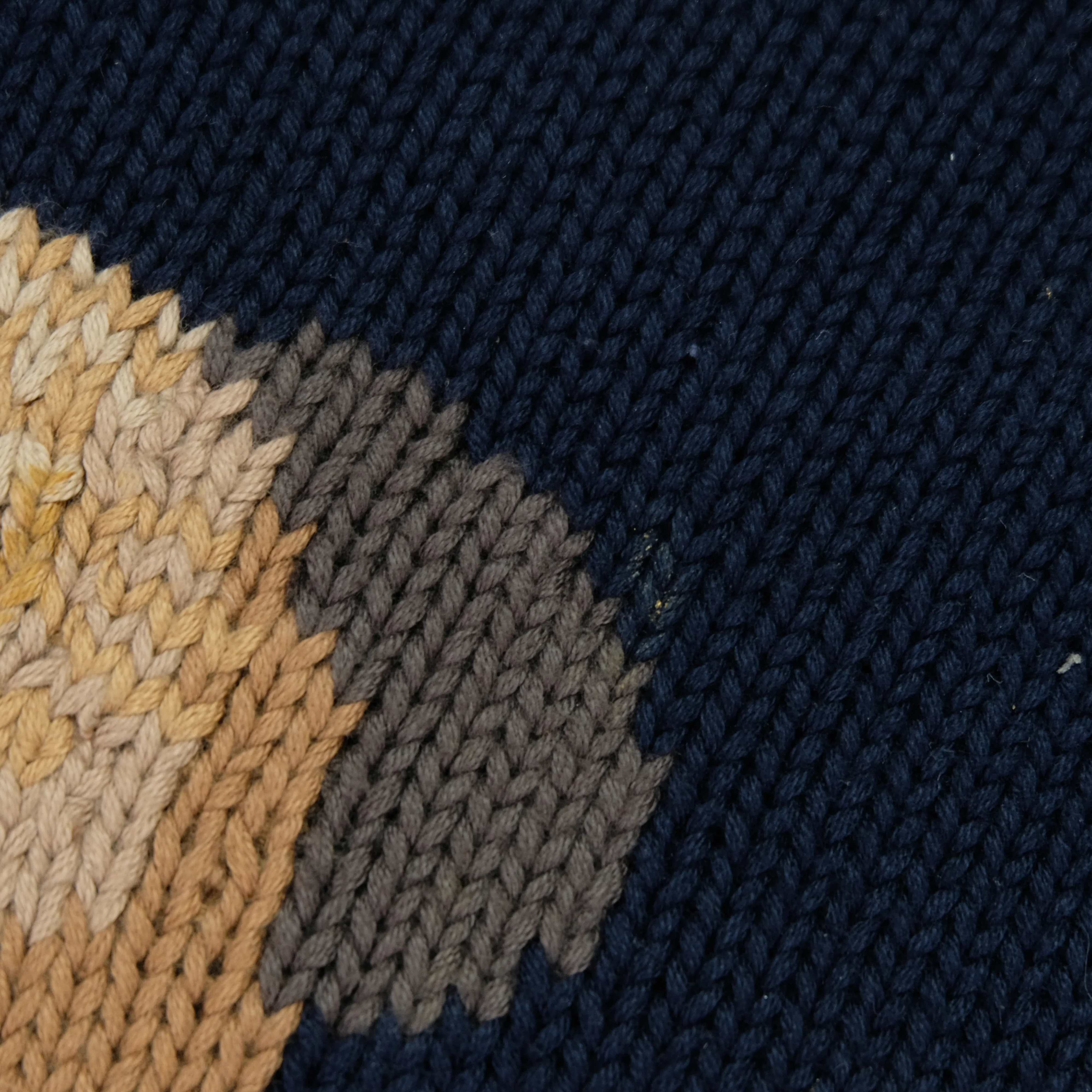 Vintage POLO RALPH LAUREN USA Flag Sitting Bear Hand Knit Sweater 90s Navy Blue XL - Image 6