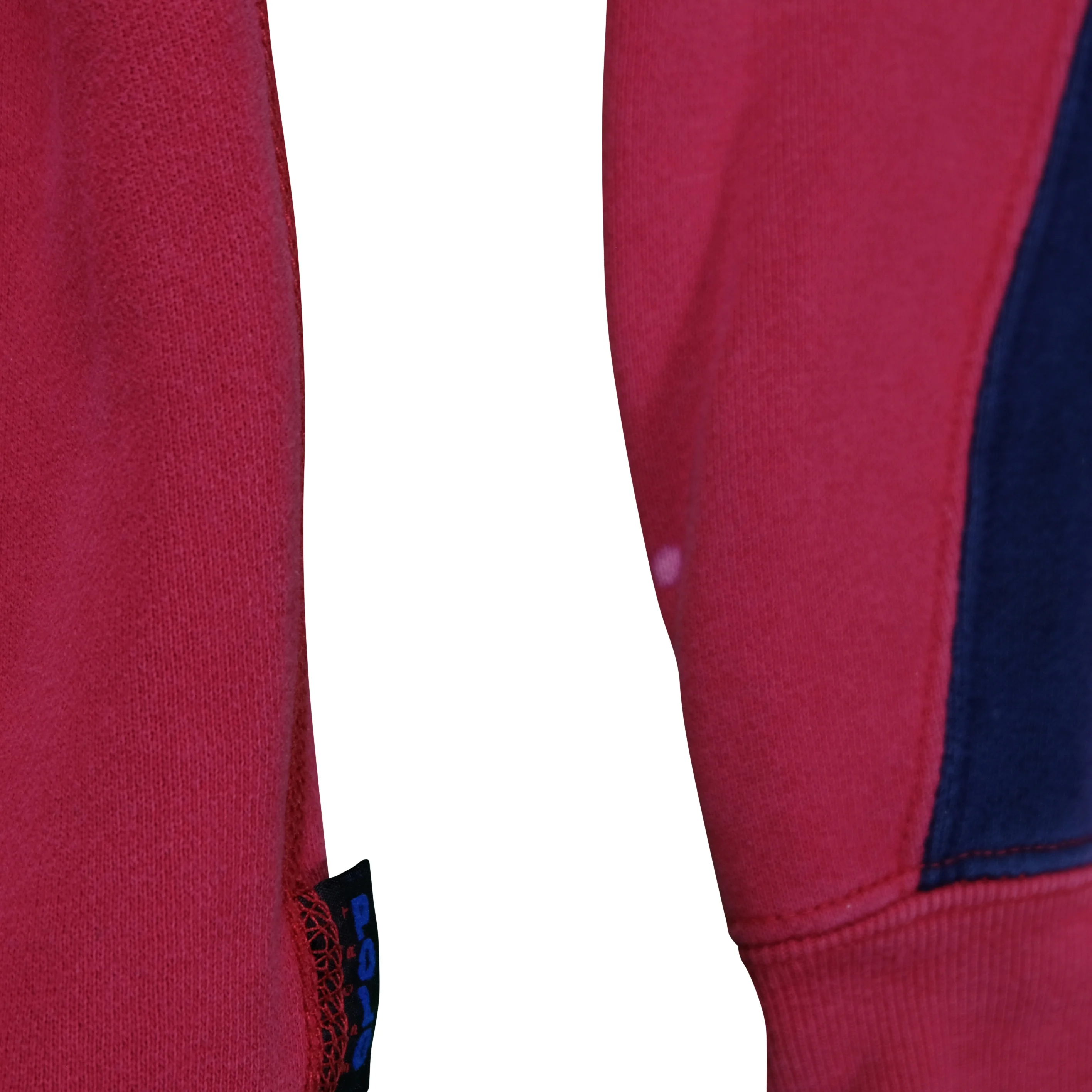 Vintage POLO SPORT Ralph Lauren Spell Out P Patch Striped Sweatshirt 90s Red Navy Blue L - Image 11