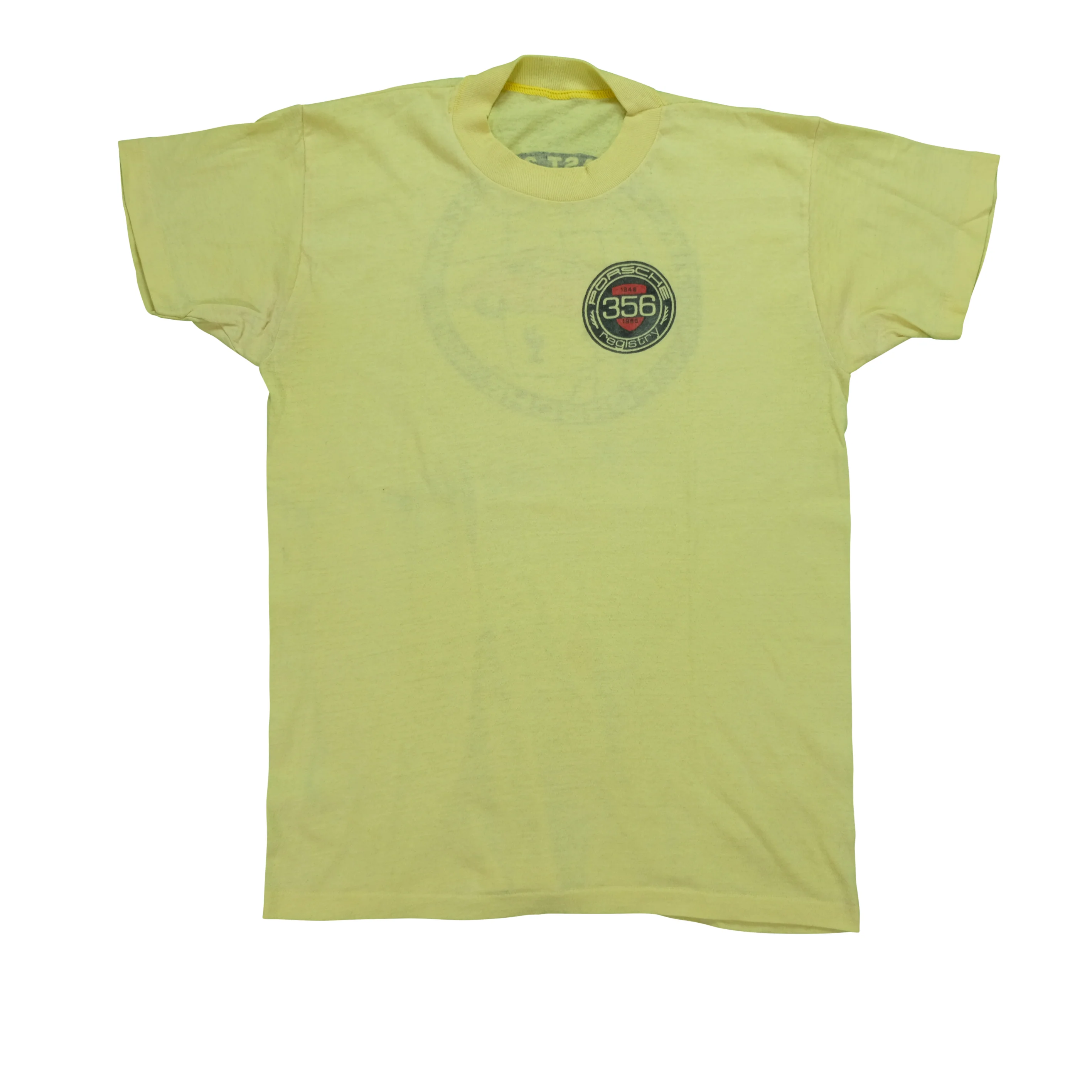 Vintage Porsche West Coast 356 Holiday T Shirt 80s 90s Yellow - Image 2