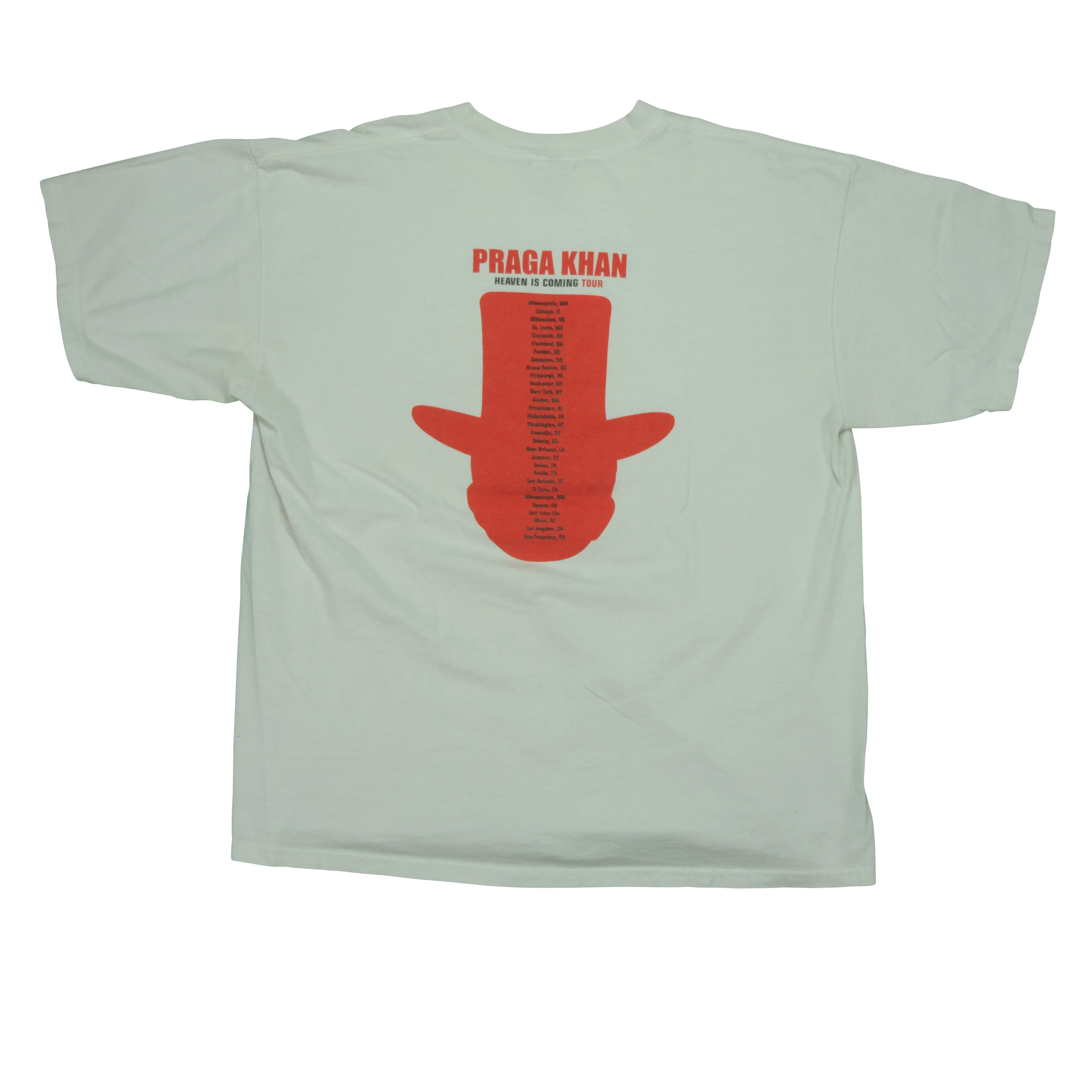 Vintage Praga Khan Heaven is Coming Tour T Shirt 90s 2000s White XL - Image 2