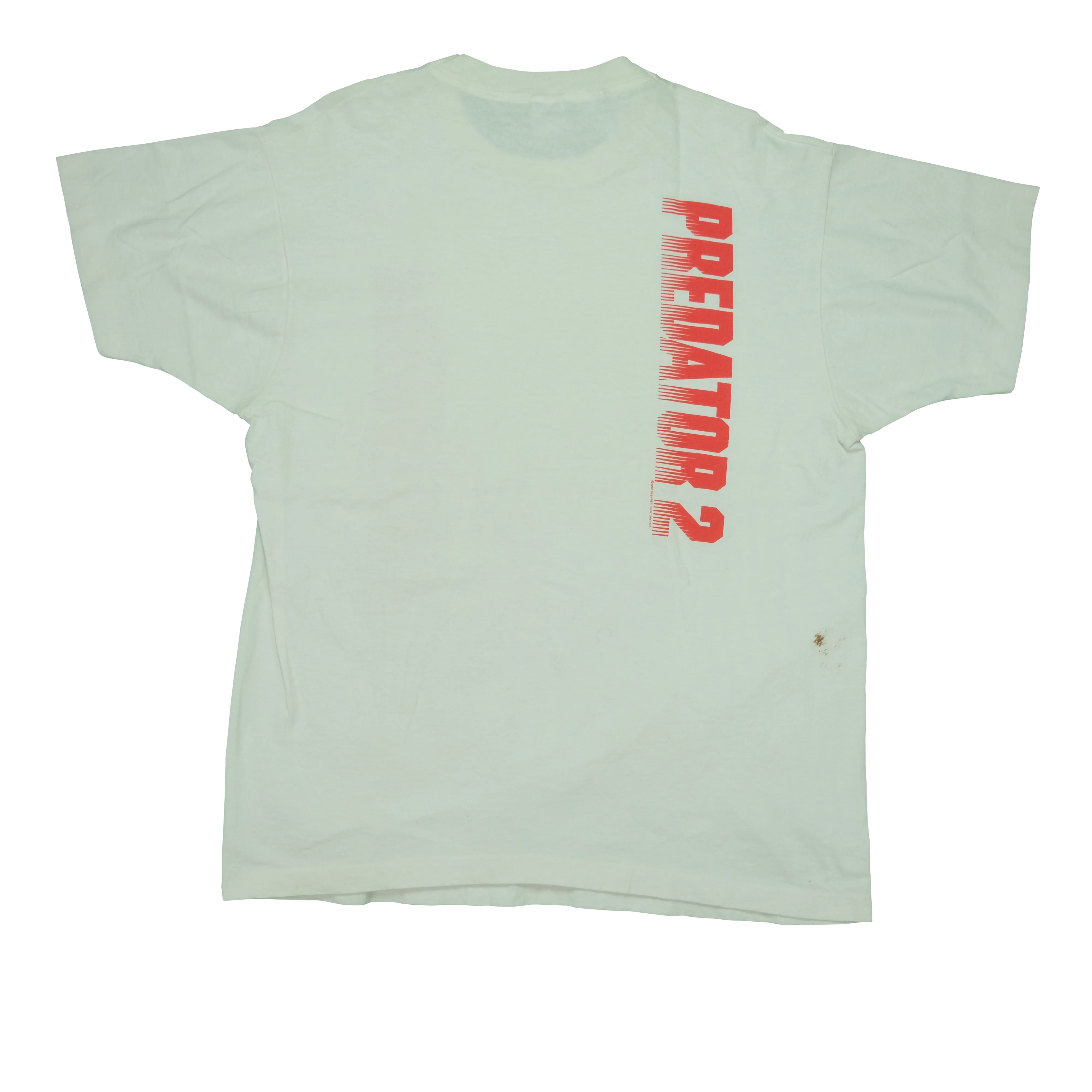 Vintage Predator 2 1990 Movie Promo T Shirt 90s White XL - Image 2