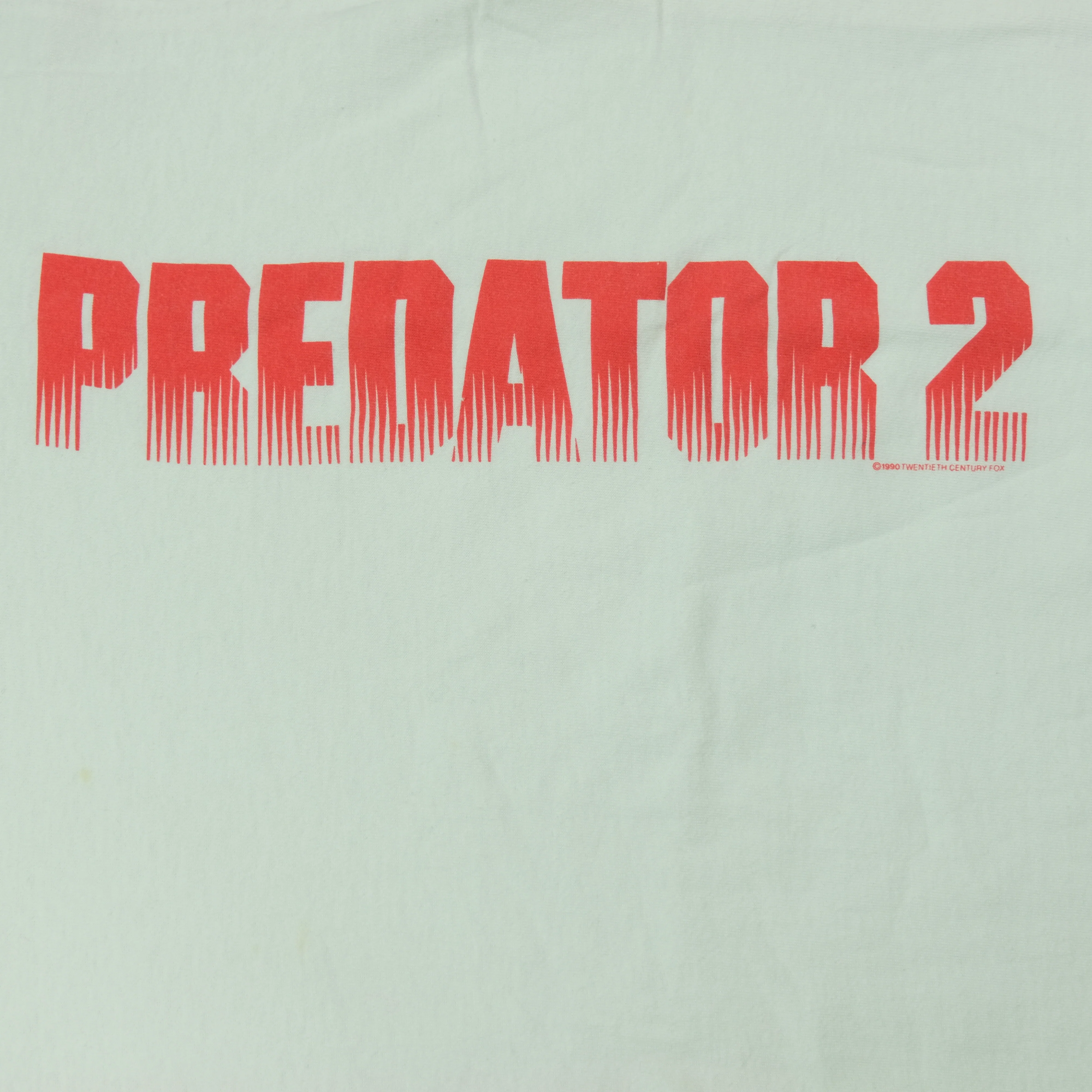 Vintage Predator 2 1990 Movie Promo T Shirt 90s White XL - Image 4