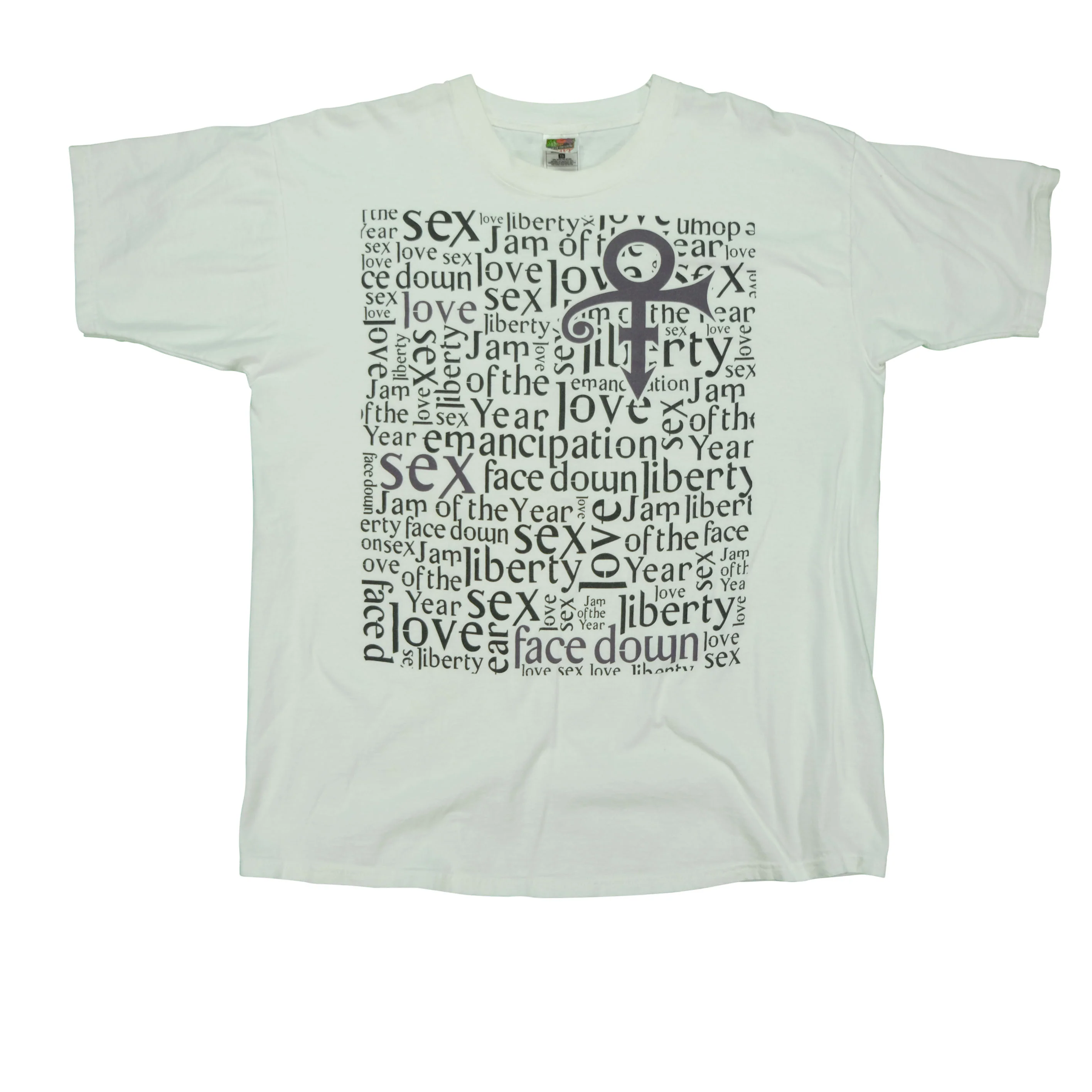 Vintage Prince Love Sex Liberty Jam of the Year 1997-1998 Tour T Shirt 90s White XL