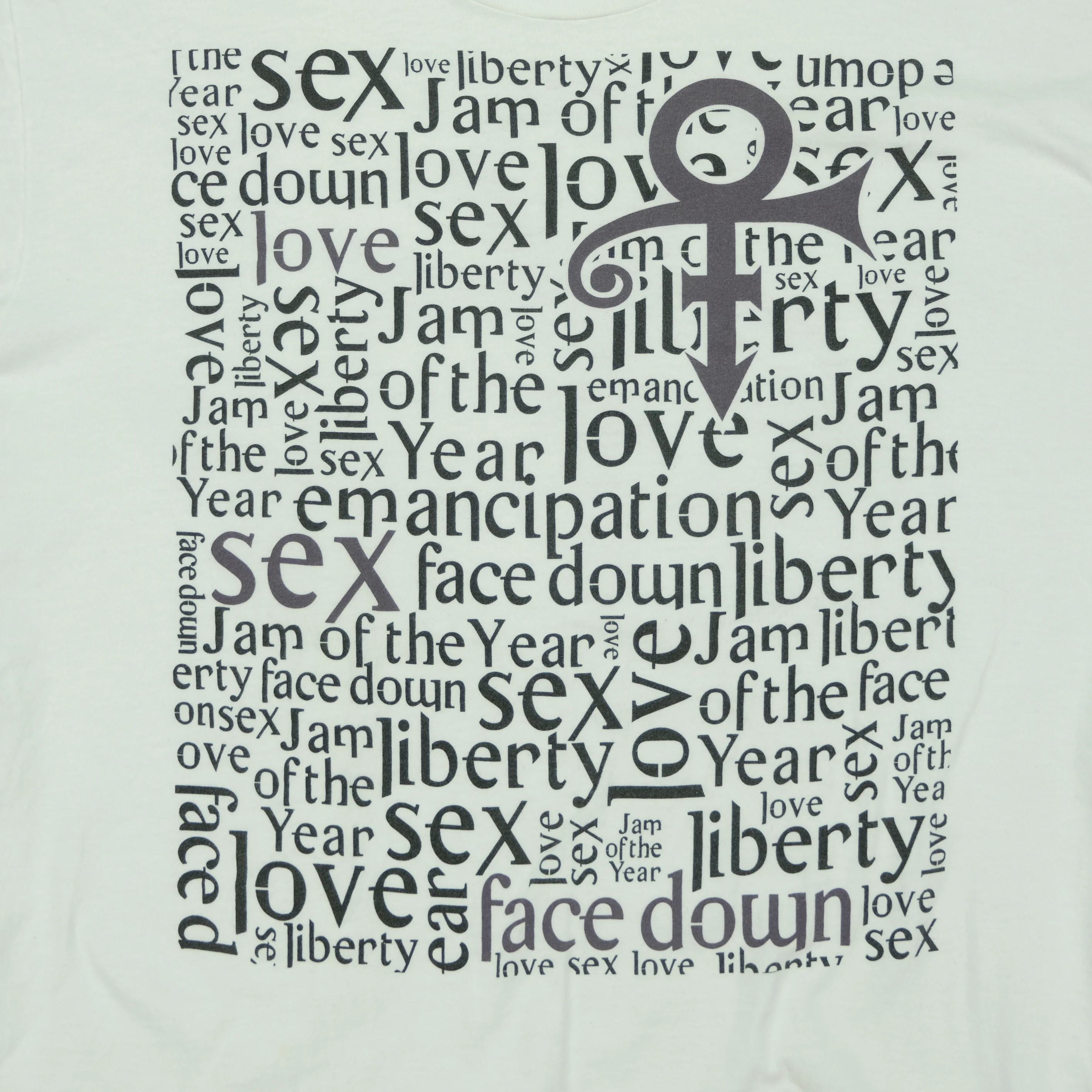 Vintage Prince Love Sex Liberty Jam of the Year 1997-1998 Tour T Shirt 90s White XL - Image 3