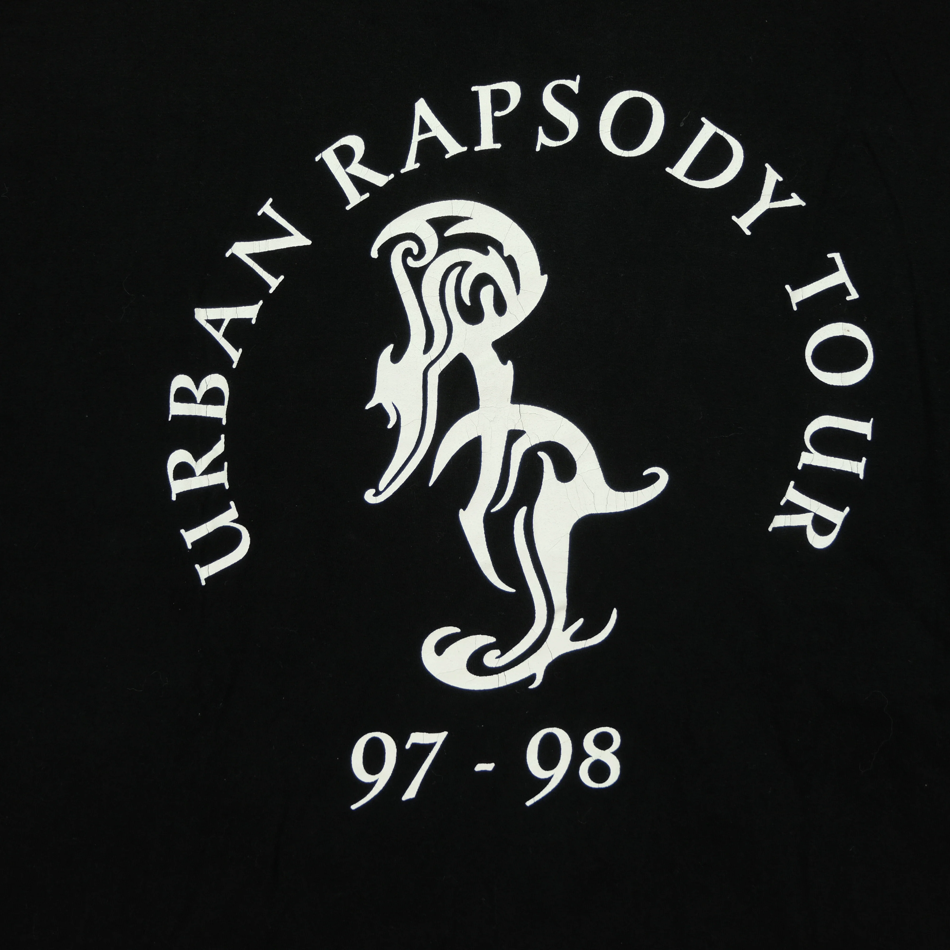 Vintage Q-TEES Rick James Urban Rapsody Album Tour Funk Me!!! 1997-98 T Shirt 90s Black 2XL - Image 5