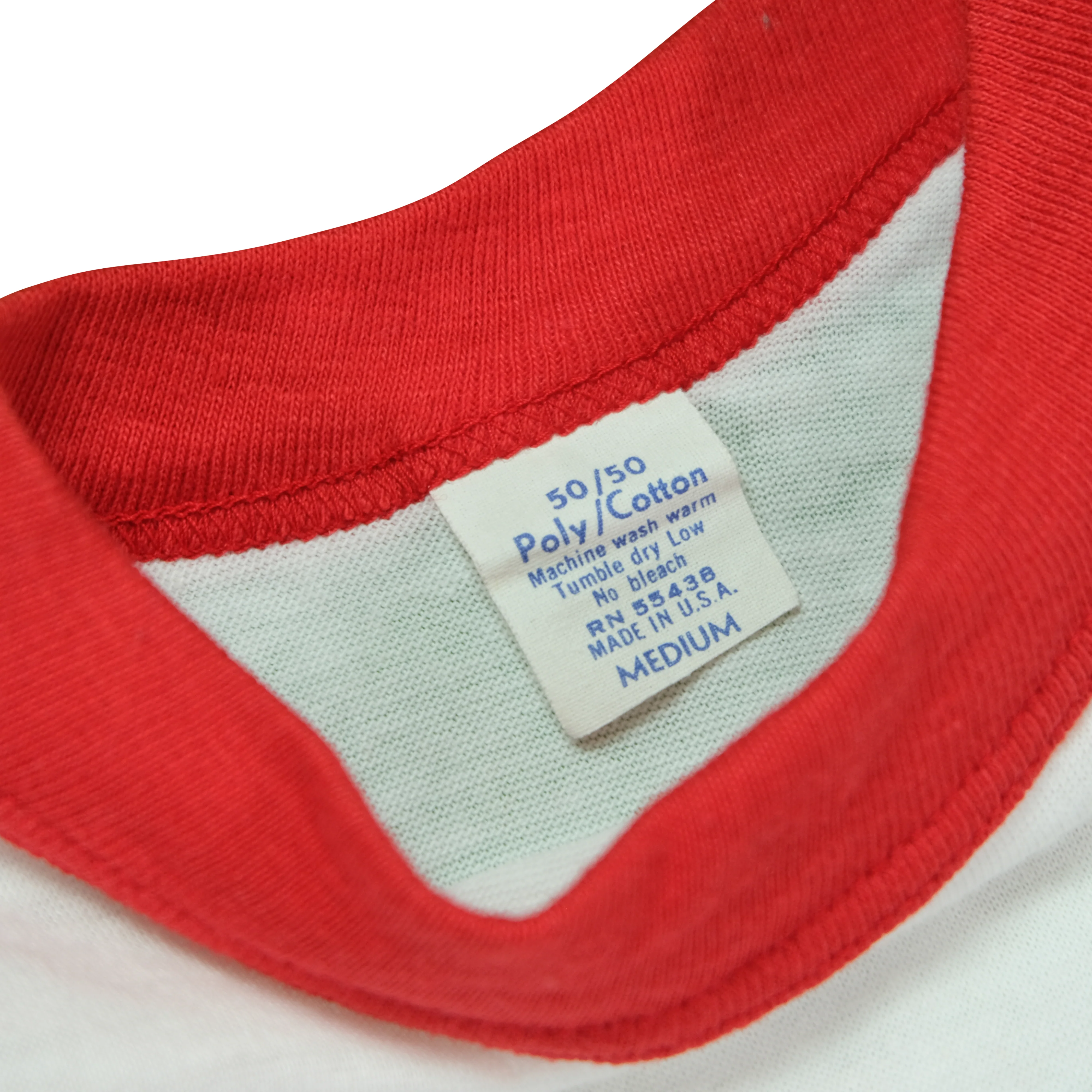 Vintage Rick James Throwin' Down 1982 Album Raglan T Shirt 80s White Red M - Image 4