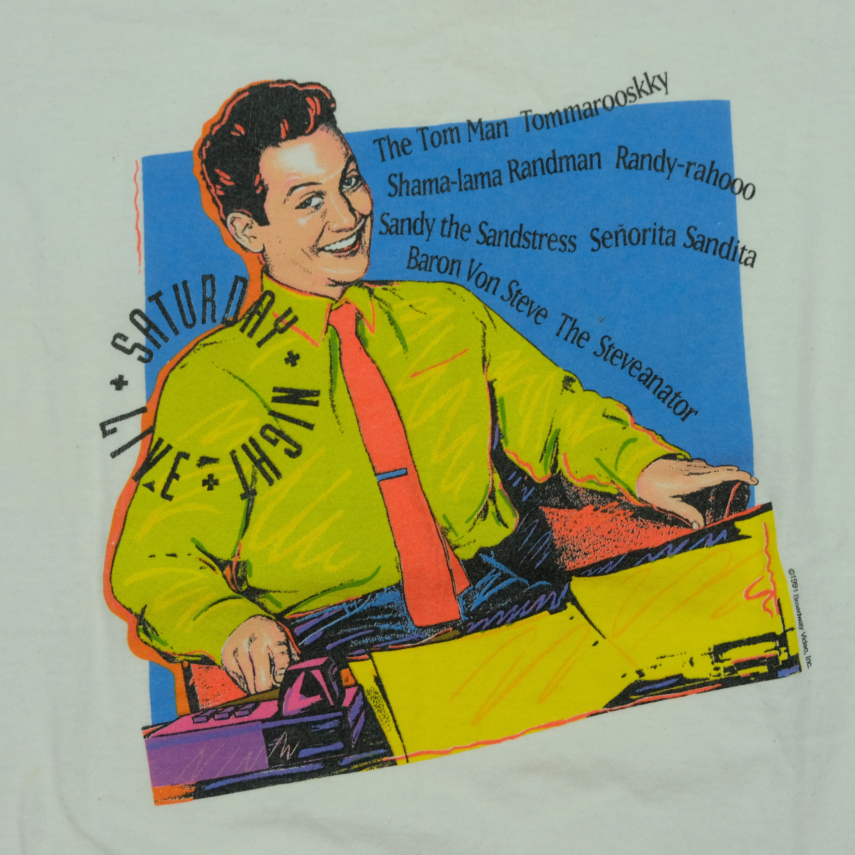 Vintage Rob Schneider The Richmeister 1991 Saturday Night Live T Shirt 90s White L - Image 3
