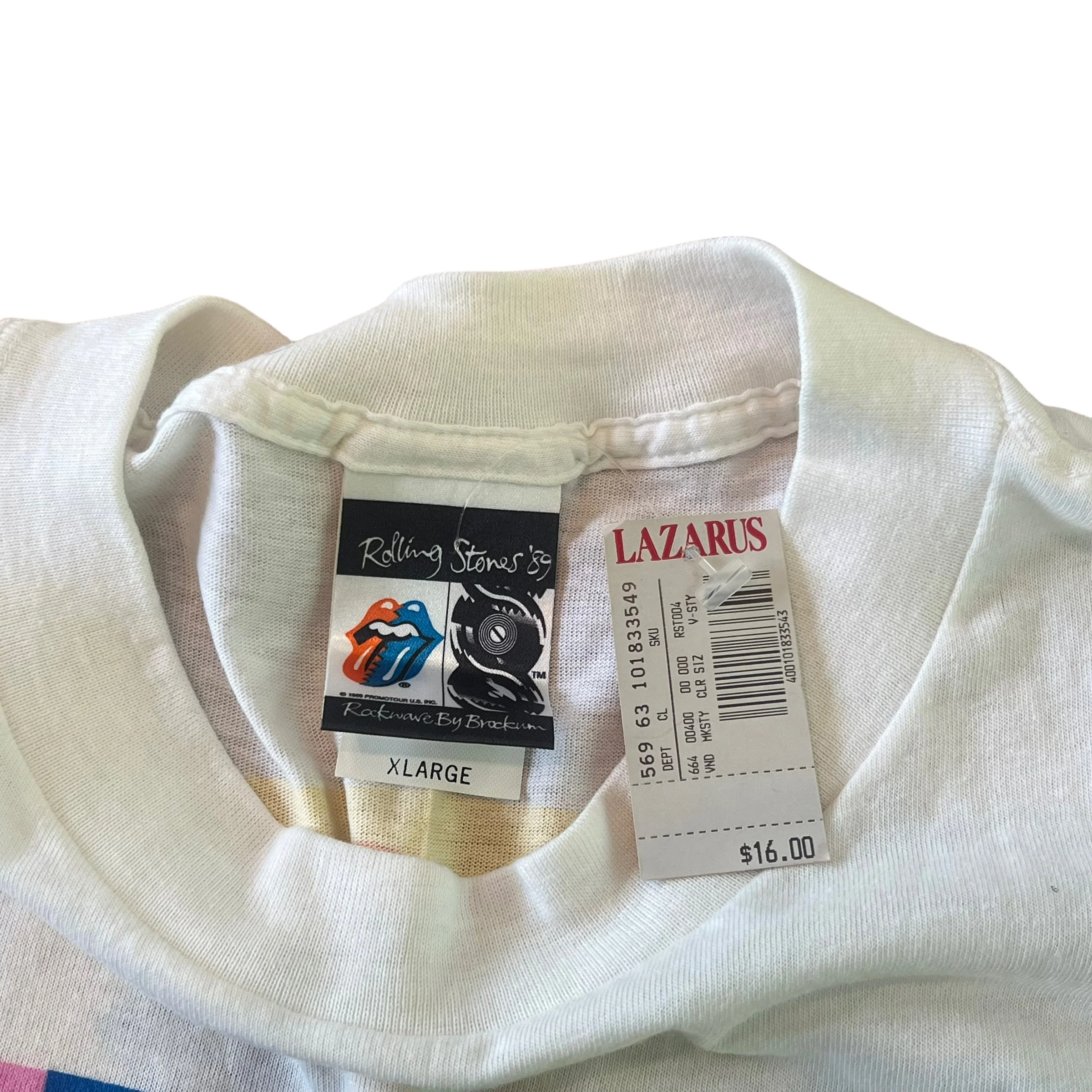 Vintage Rockwave by Brockum Rolling Stones 1989 Steel Wheels Tour Shirt Deadstock New NWT XL - Image 3
