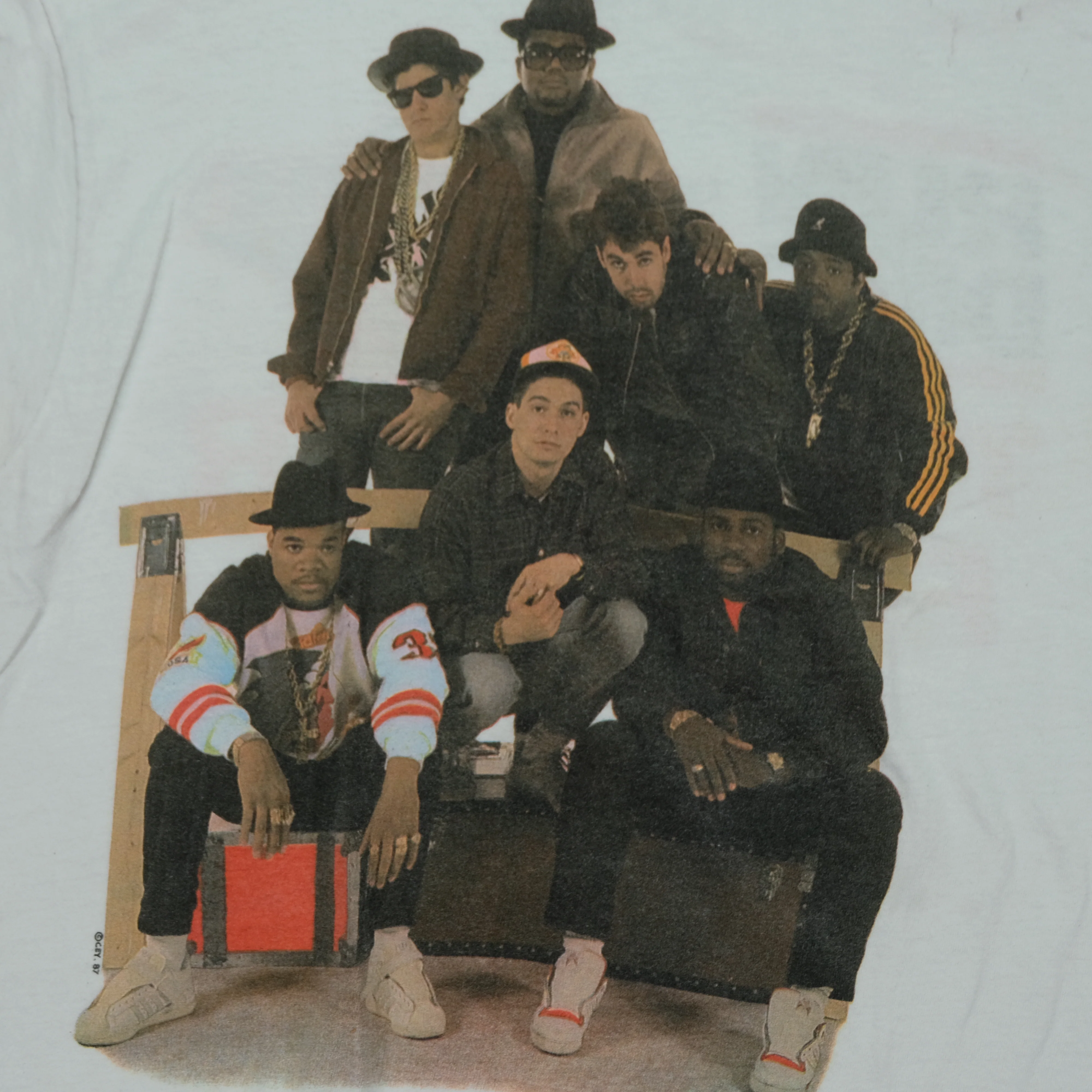 Vintage Run DMC x Beastie Boys Together Forever Tour T Shirt 80s White L - Image 3