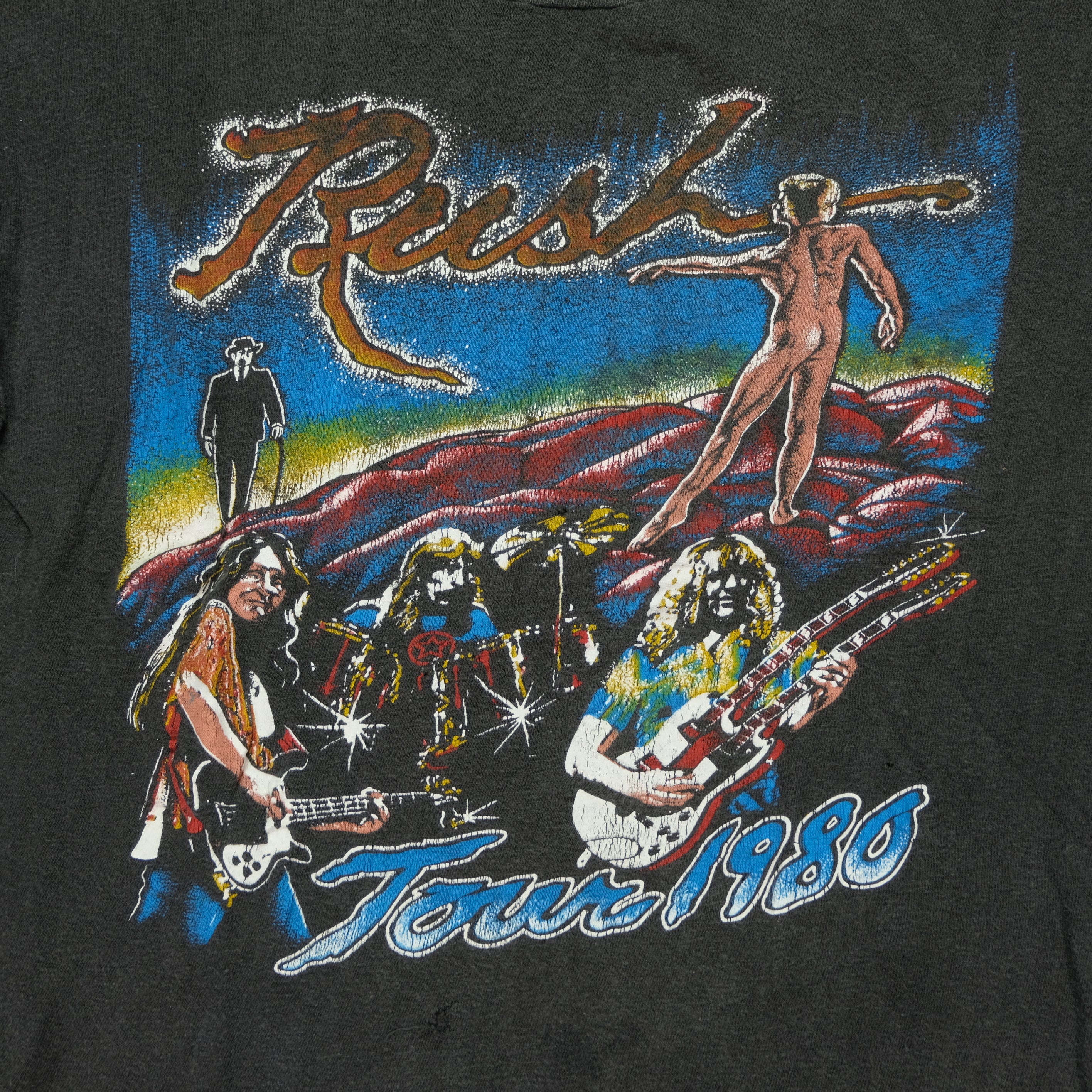 Vintage Rush 1980 Tour T Shirt 80s Black - Image 3