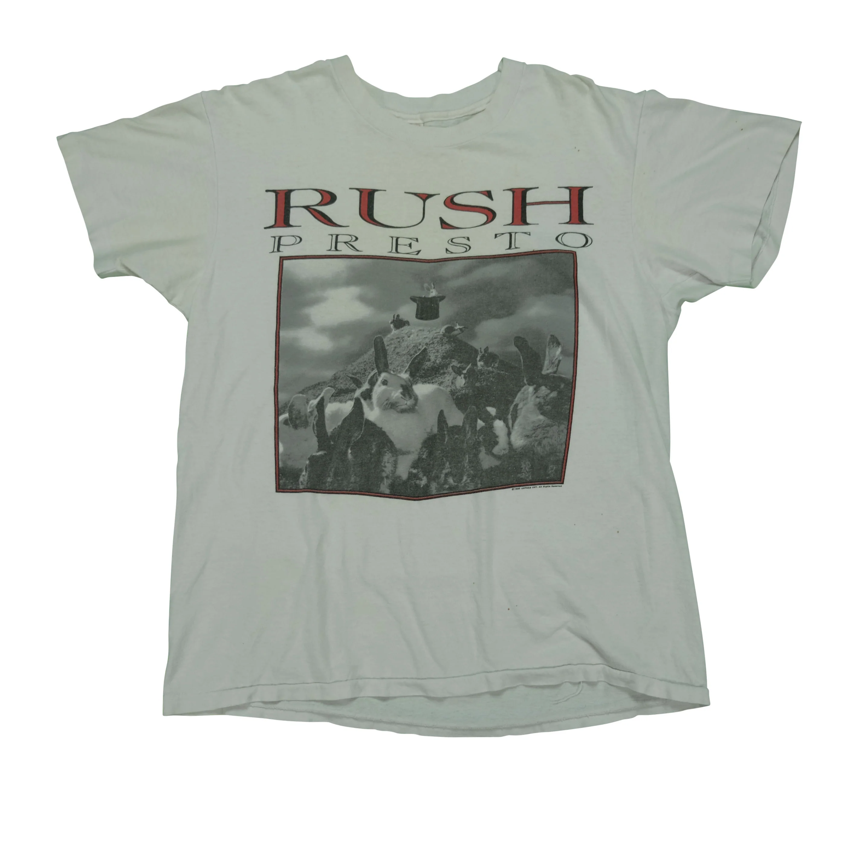 Vintage Rush Presto Album 1990 Tour T Shirt 90s White XL