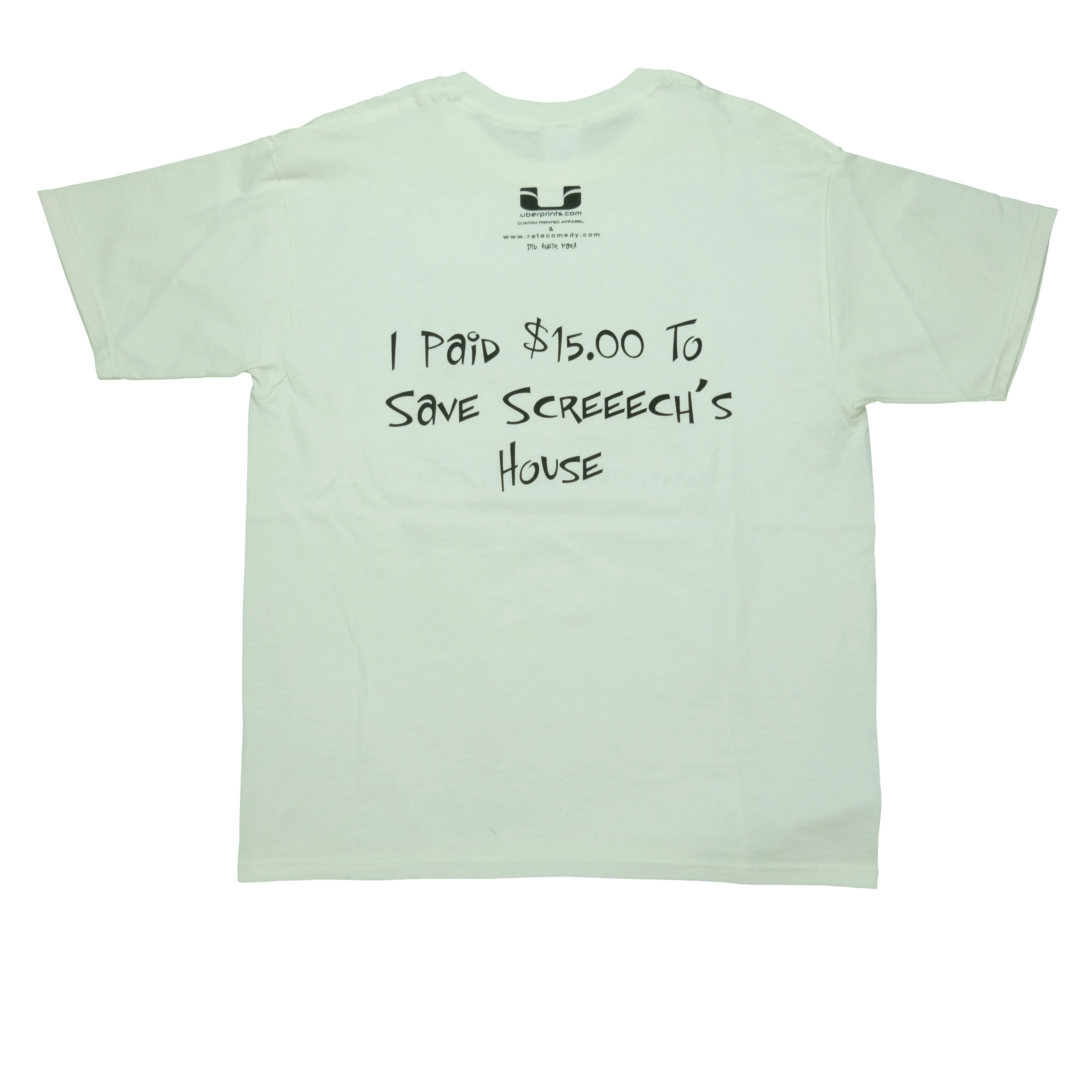Vintage Screech Saved By The Bell Save My House Dustin Diamond Autographed T Shirt 2000s White L - Image 2