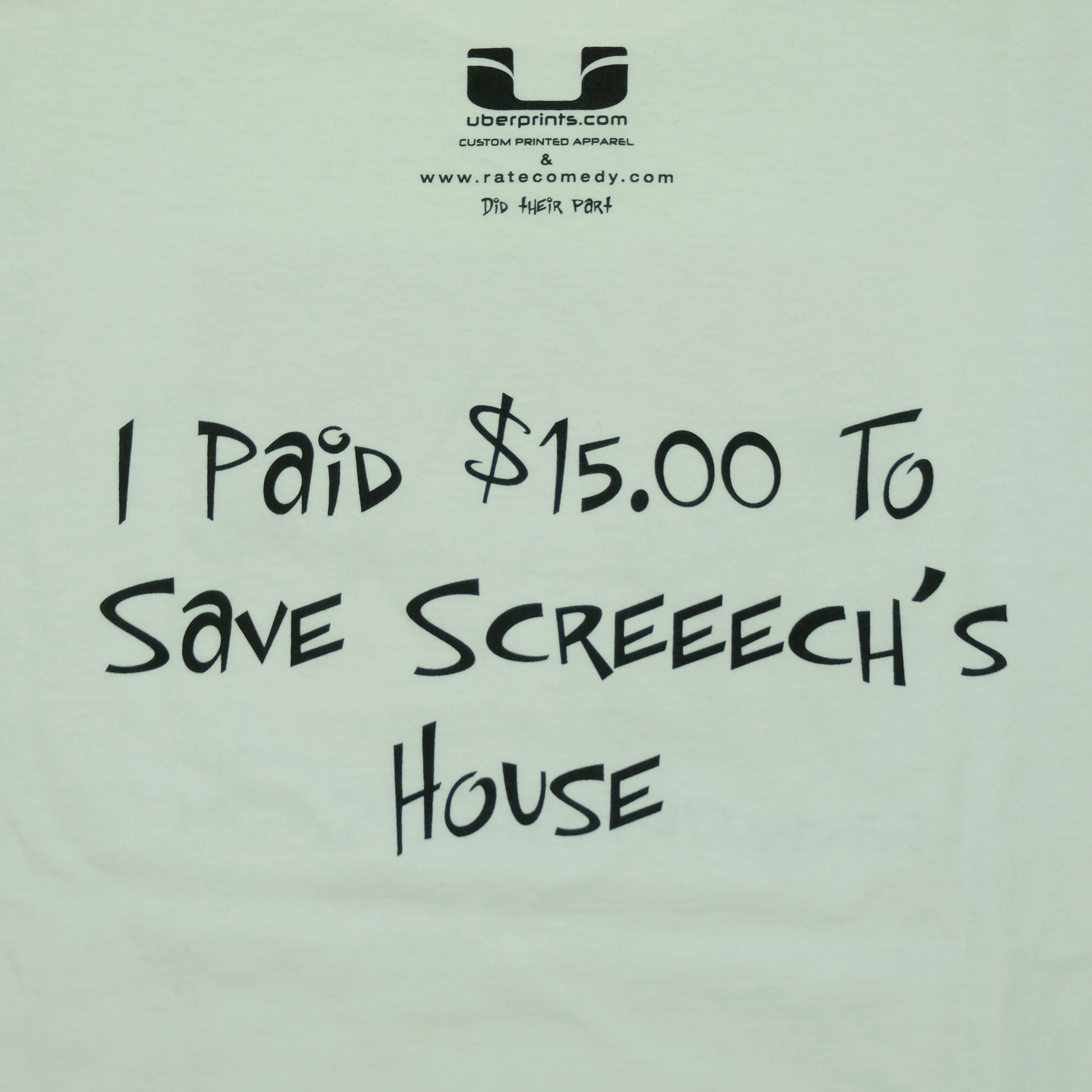 Vintage Screech Saved By The Bell Save My House Dustin Diamond Autographed T Shirt 2000s White L - Image 6