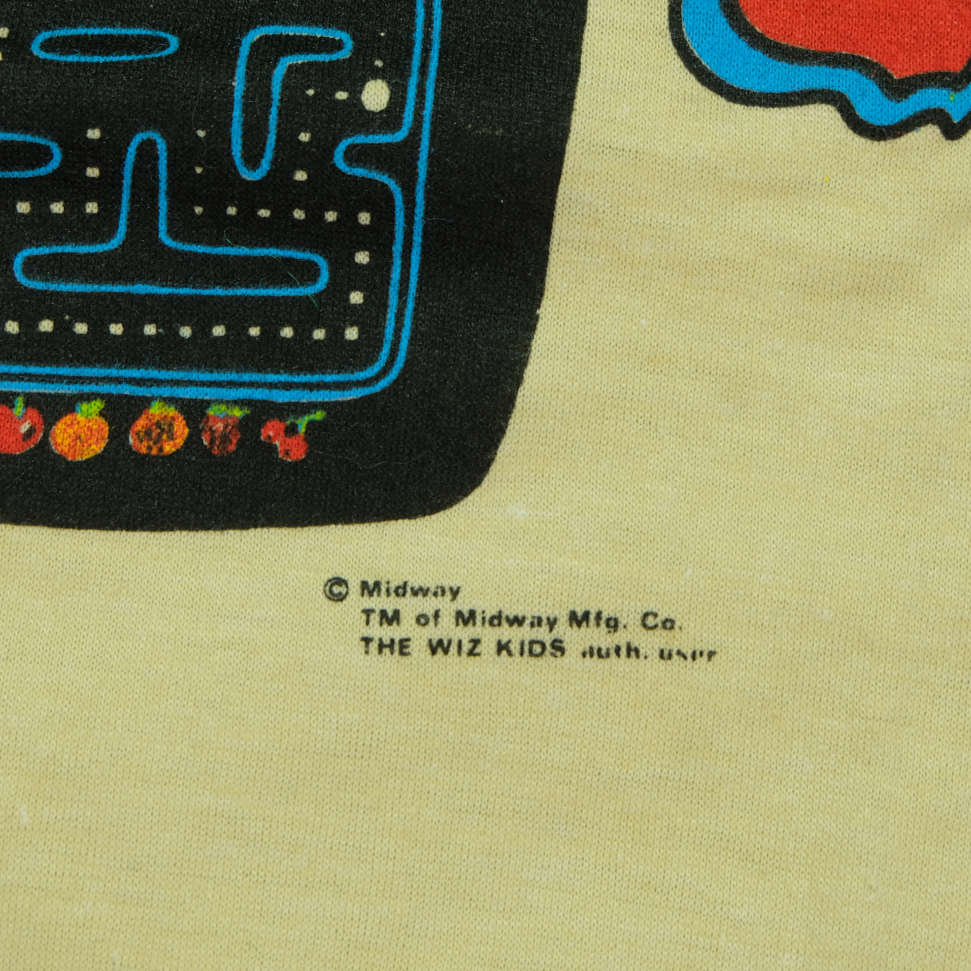 Vintage SCREEN STARS Pac-Man Arcade Video Game Promo T Shirt 80s Beige L - Image 4