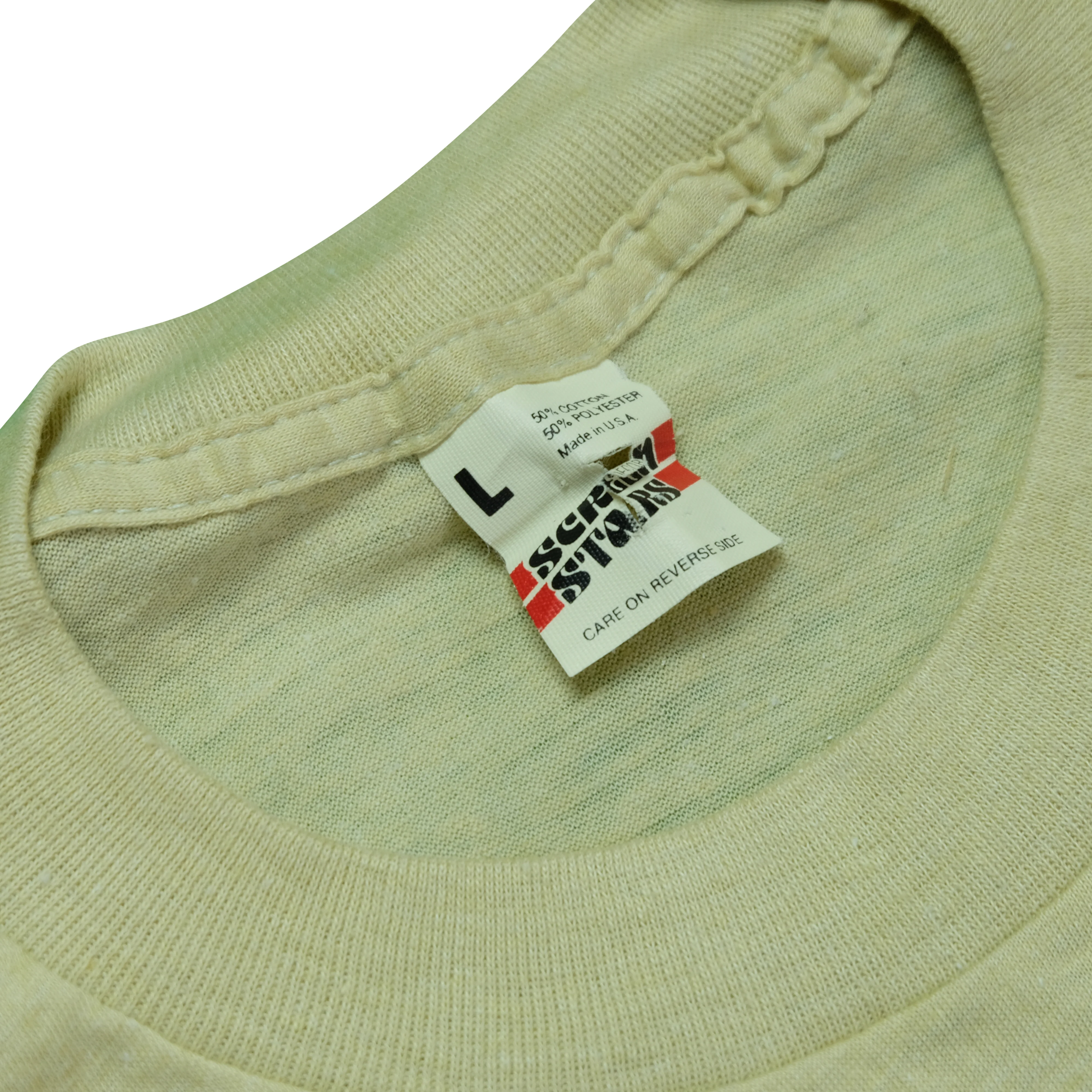 Vintage SCREEN STARS Pac-Man Arcade Video Game Promo T Shirt 80s Beige L - Image 5