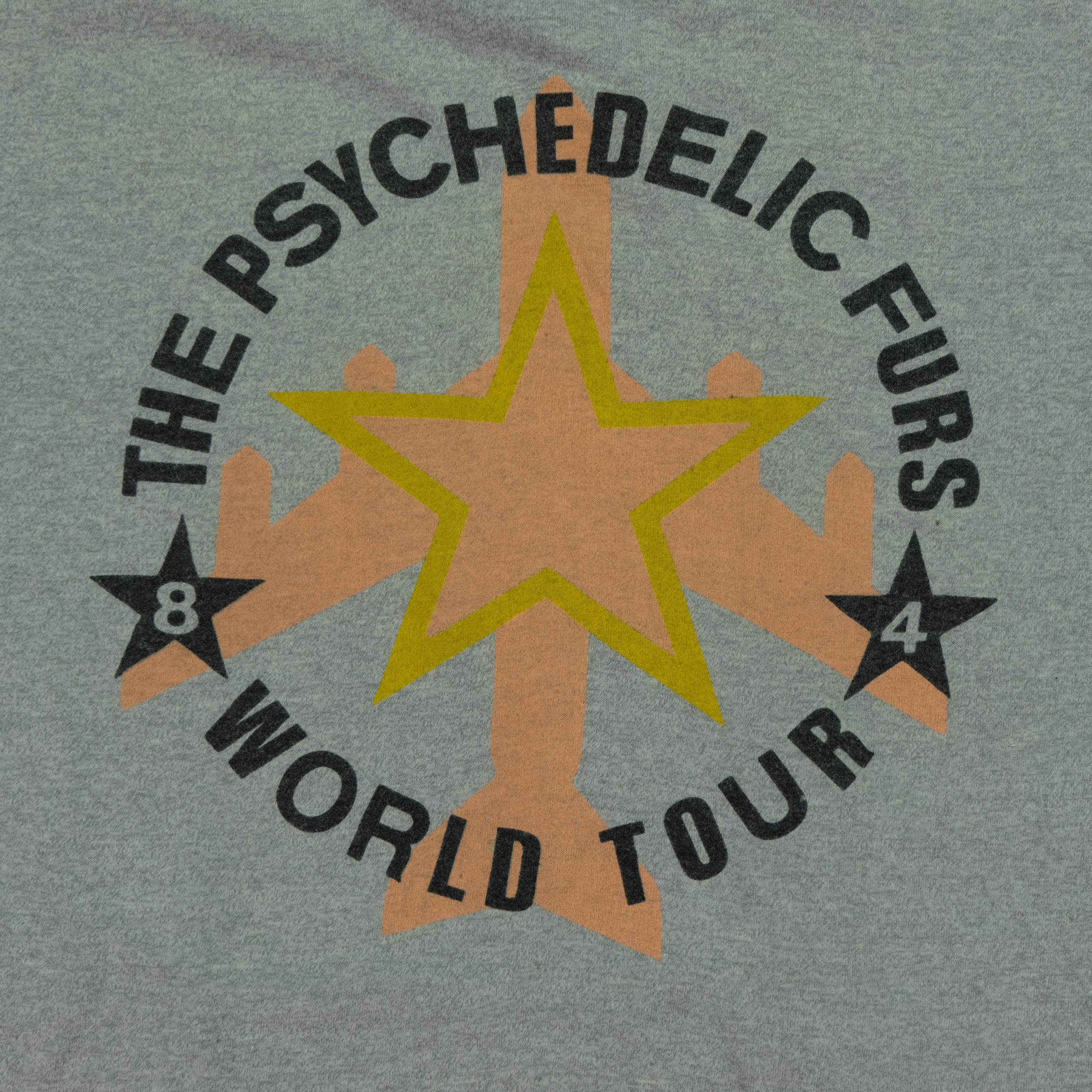 Vintage SCREEN STARS The Psychedelic Furs 1984 Tour T Shirt 80s Gray XL - Image 8