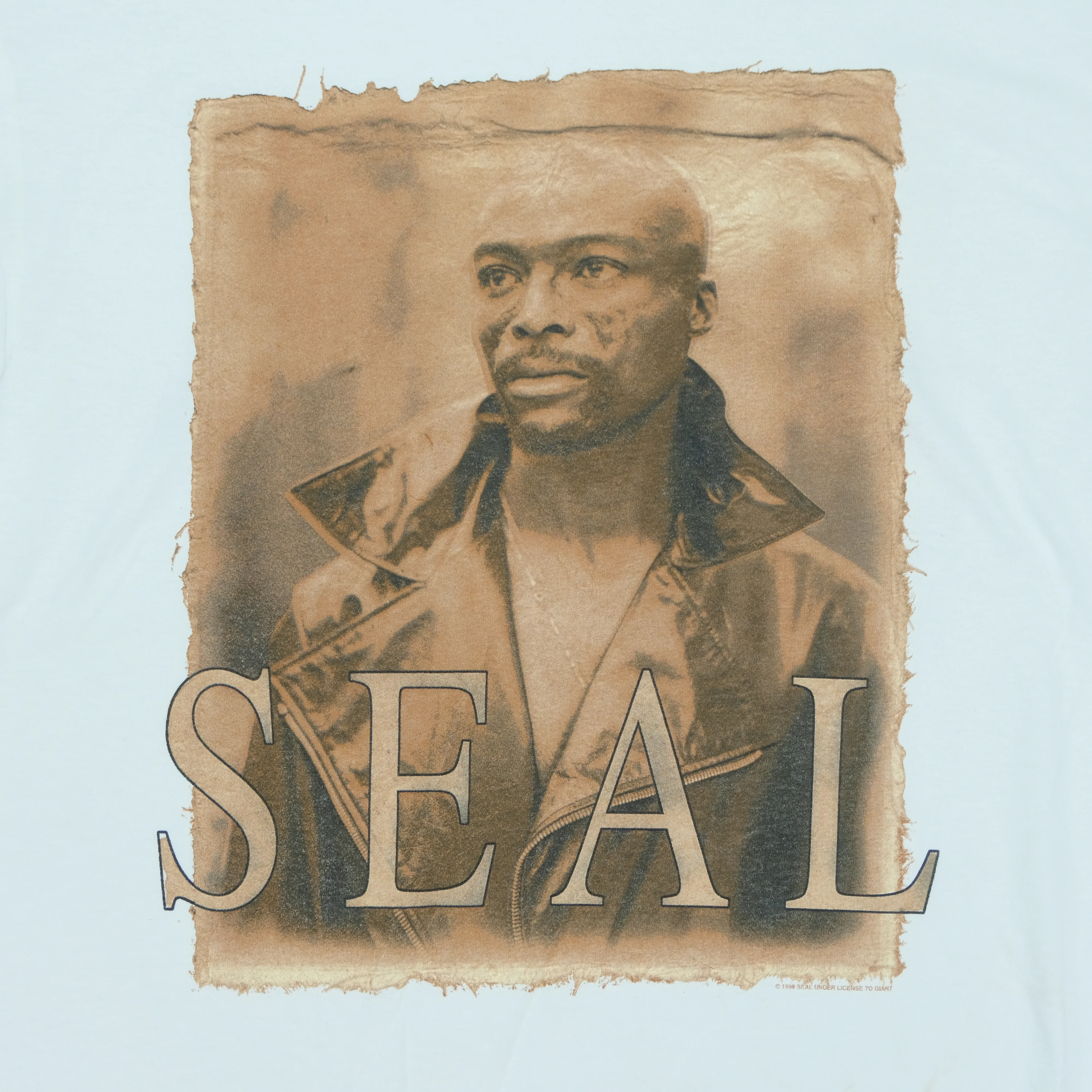 Vintage Seal Singer 1999 Tour T Shirt 90s White L - Image 3