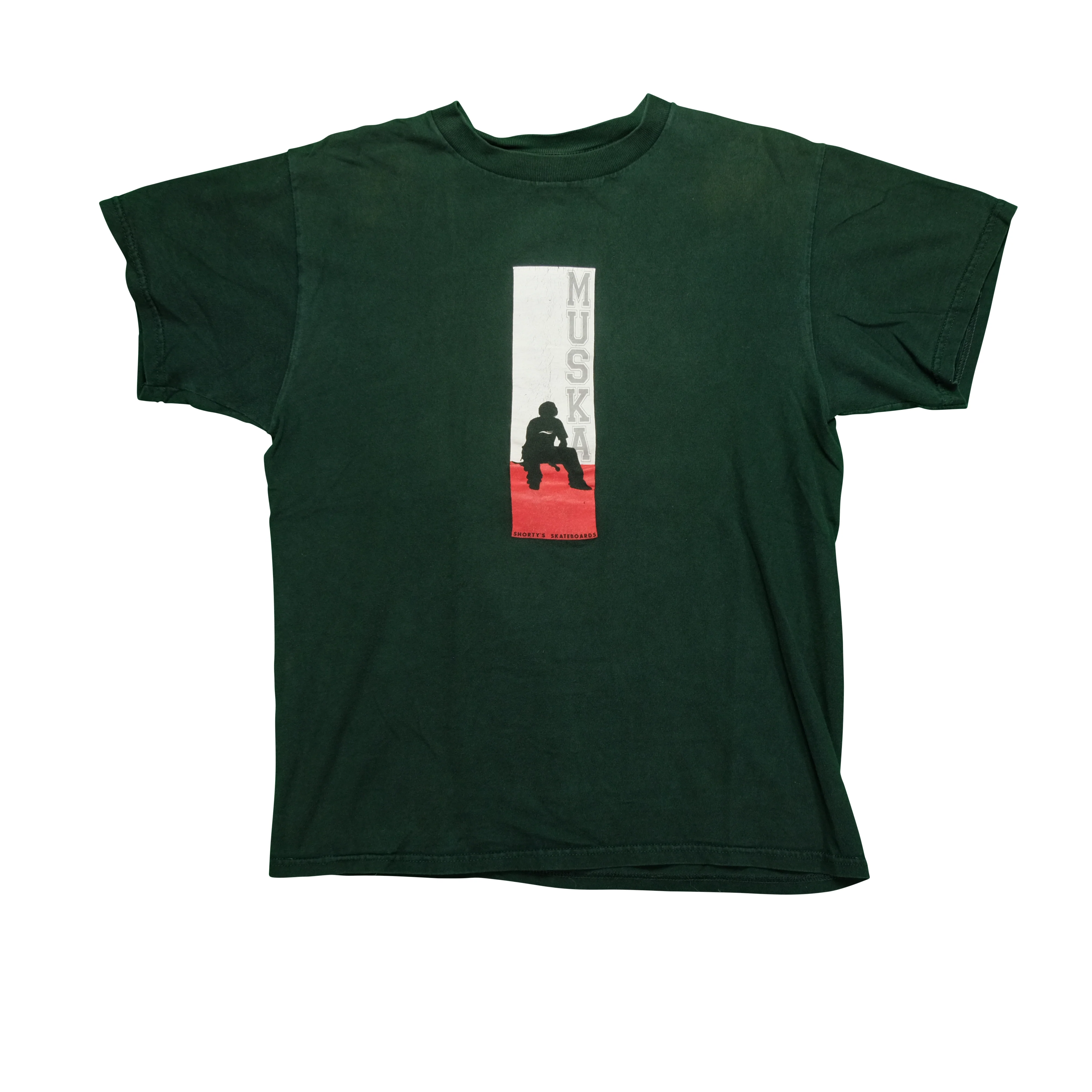 Vintage SHORTY'S Skateboards Chad Muska T Shirt 90s Green M