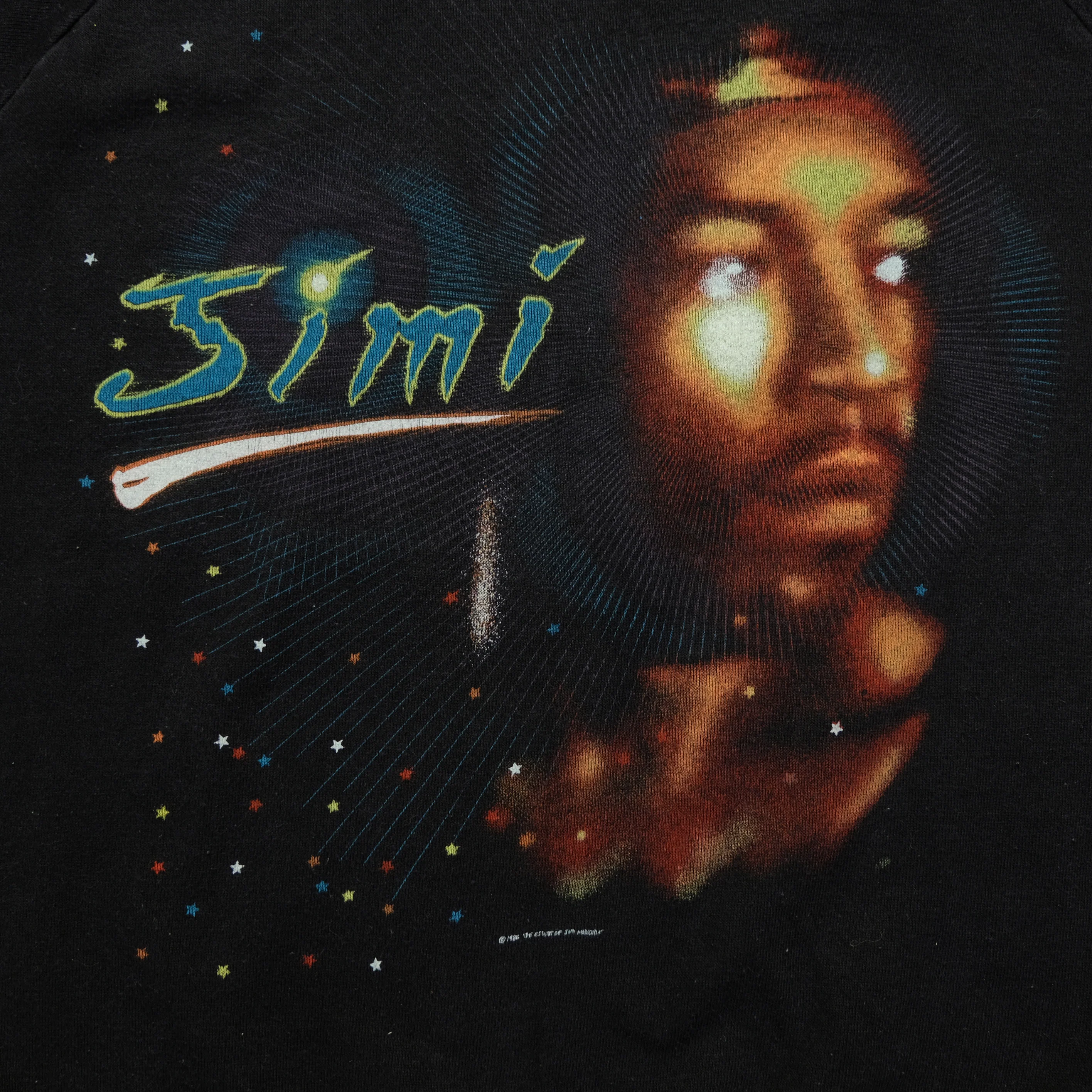 Vintage SIGNAL Jimi Hendrix 1986 Sweatshirt 80s Black L - Image 4