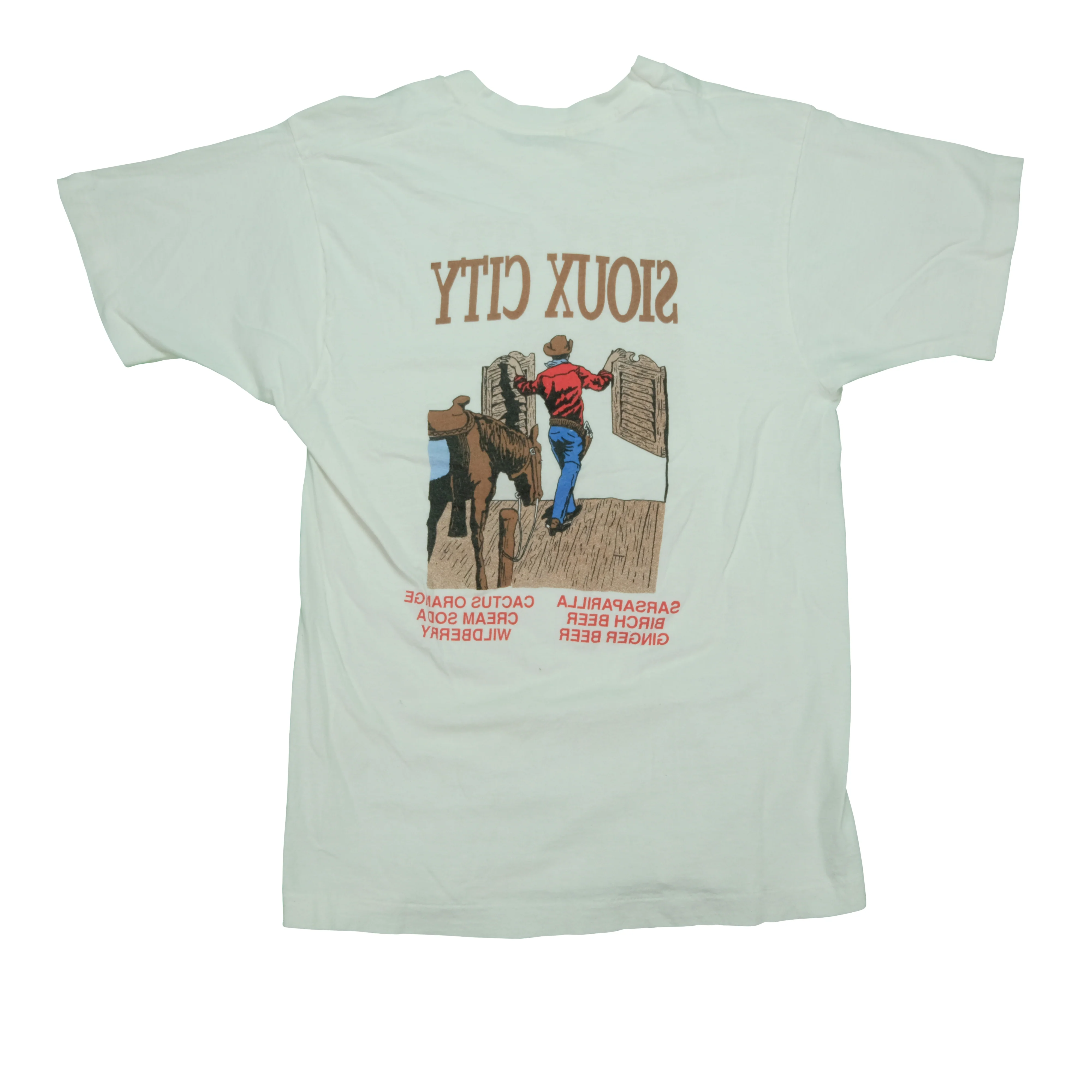 Vintage Sioux City Saloon T Shirt 80s 90s White L - Image 2