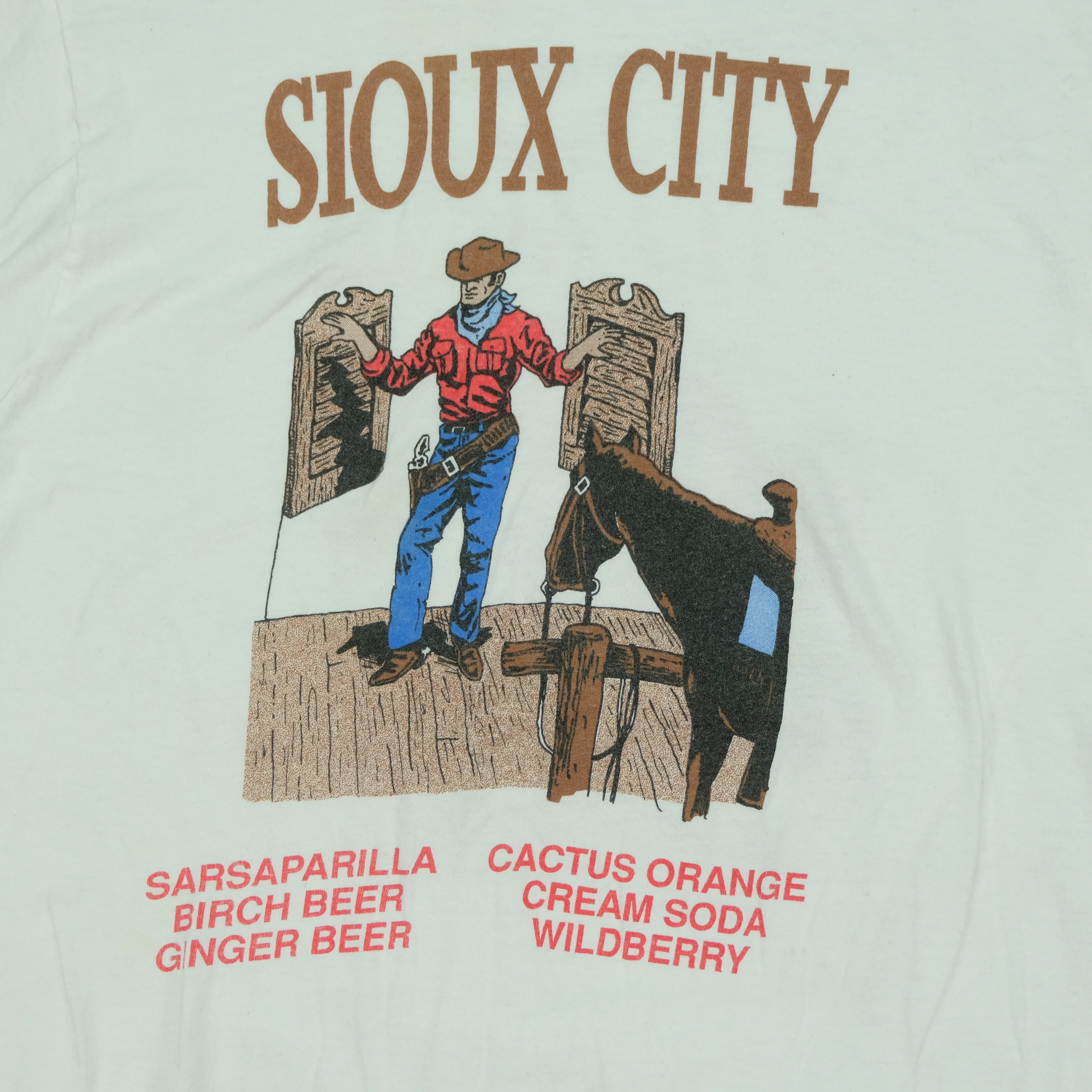 Vintage Sioux City Saloon T Shirt 80s 90s White L - Image 3