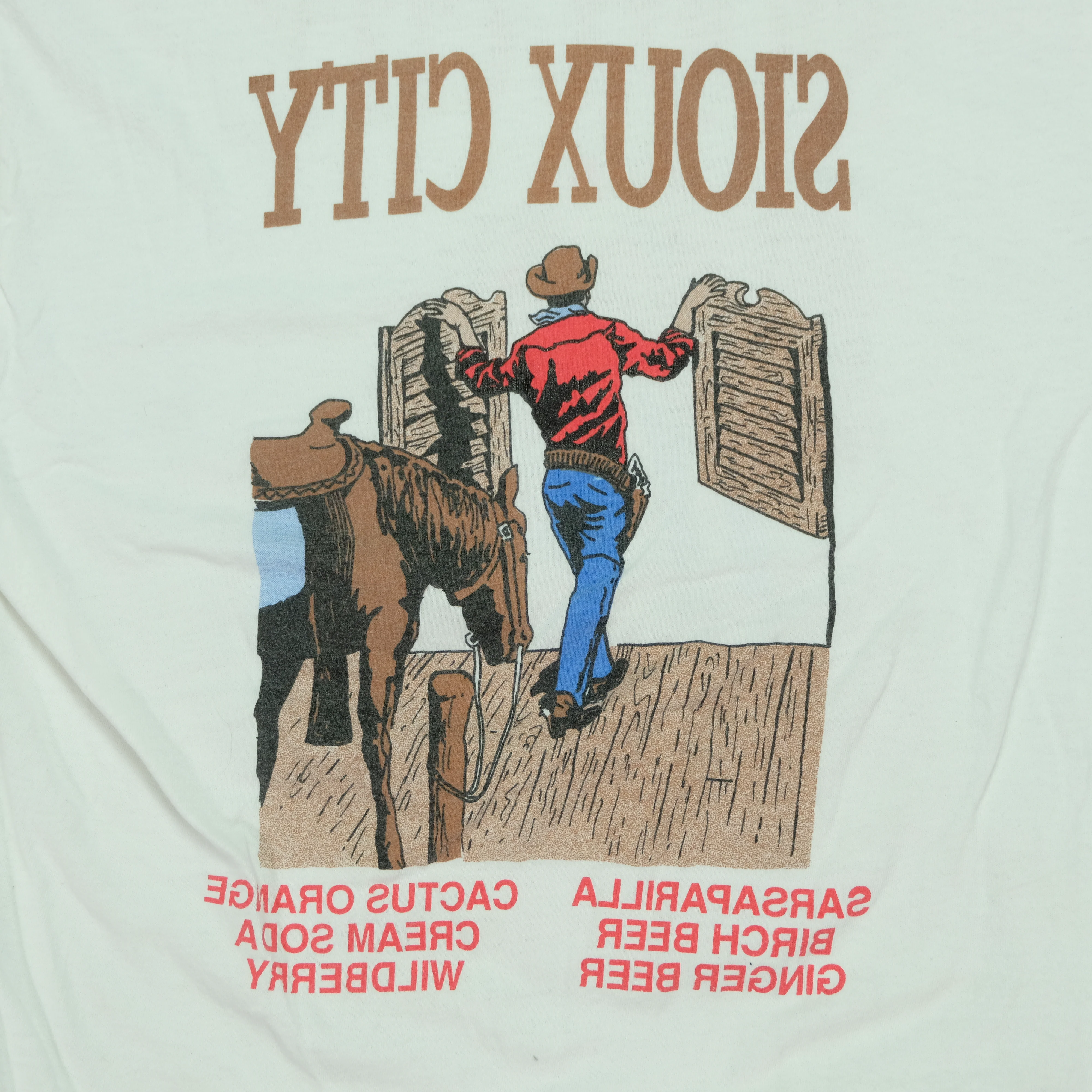 Vintage Sioux City Saloon T Shirt 80s 90s White L - Image 7