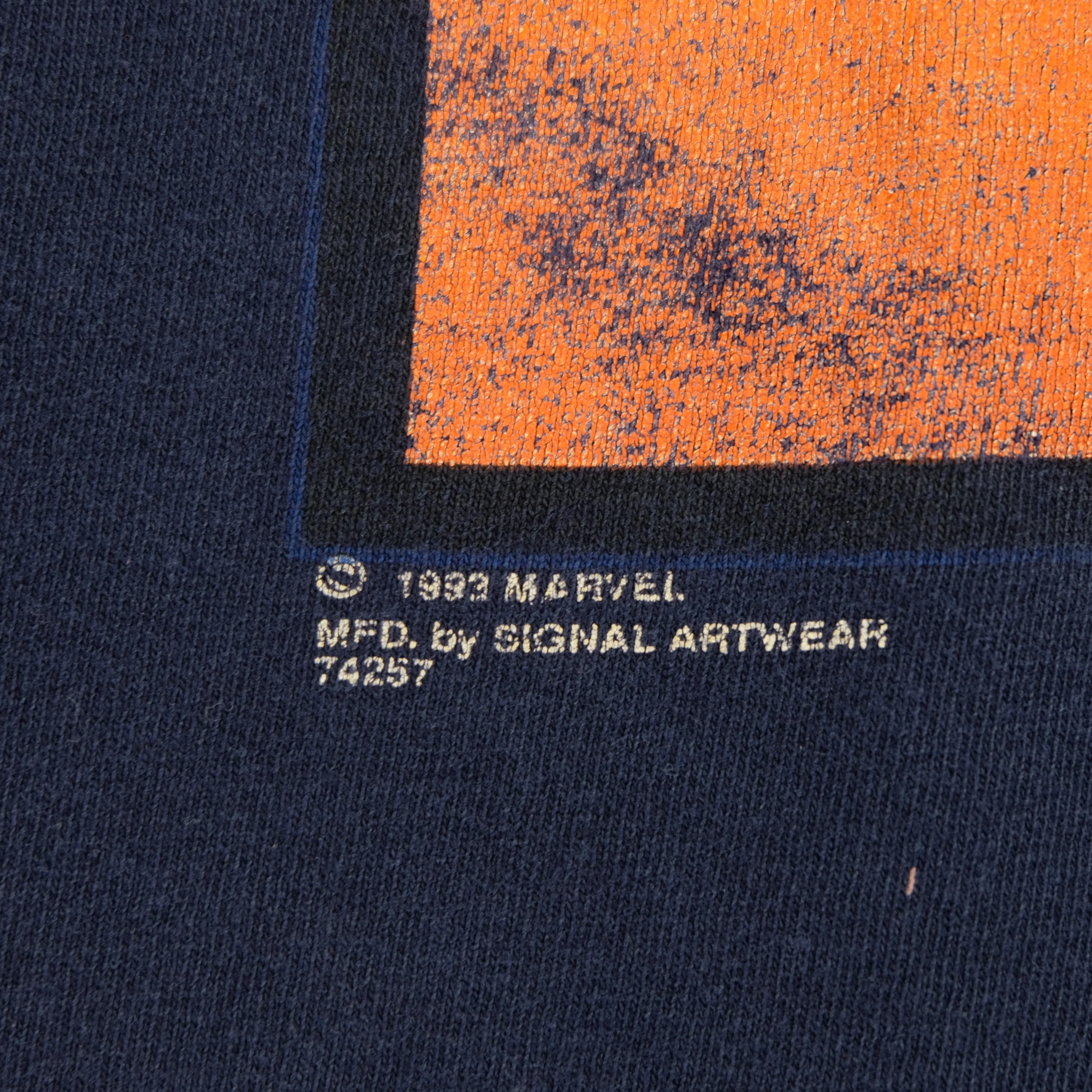 Vintage Spider-Man Marvel Comics 1993 T Shirt 90s Navy Blue XL - Image 10