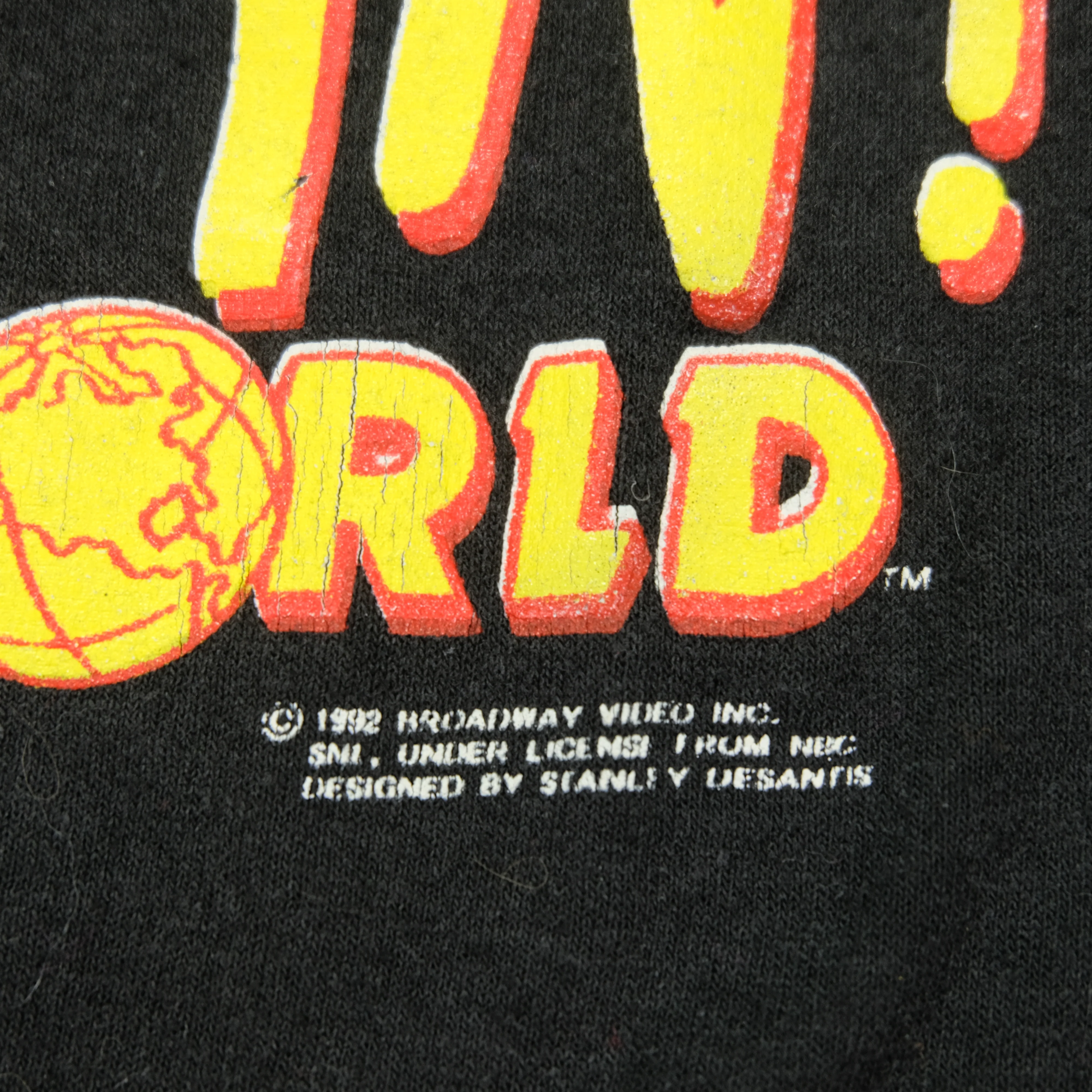 Vintage STANLEY DESANTIS Wayne's World Fished In Film 1992 Promo T Shirt 90s Black M - Image 4